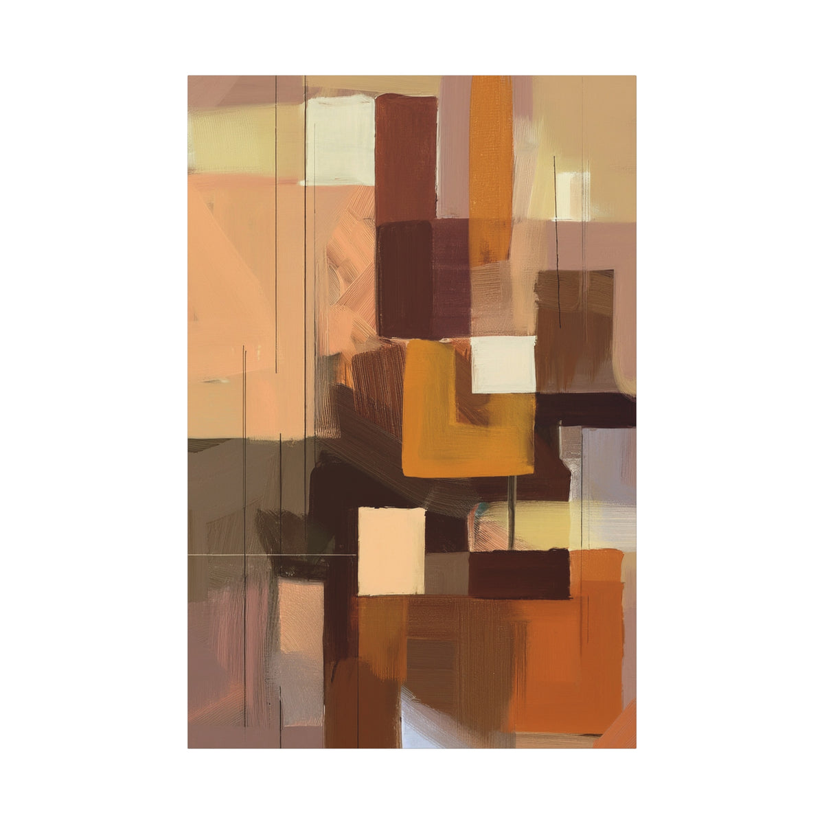 Abstract Geometric Painting Print Canvas 20x24,20x30,24x30 24x32,24x36,30x40 32x48,36x48,40x60 Pine-Wood Inner Frame ABS-49