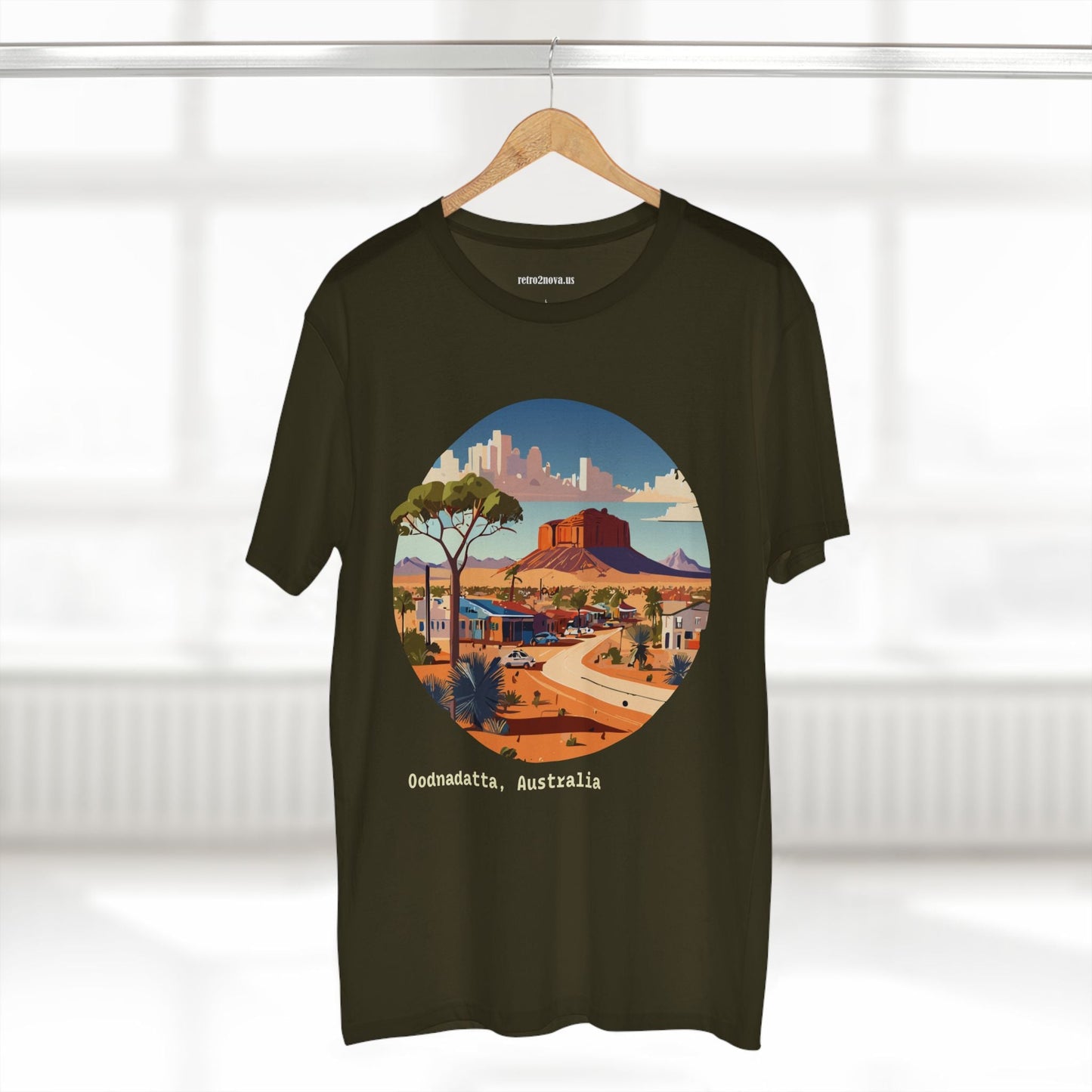 Travel Shirt Australia Original Art Design Unisex Premium Cotton Staple Tee By Retro2Nova