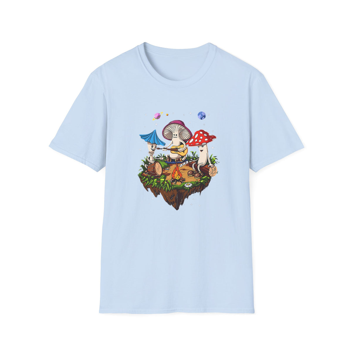 Funny Mashroom Cartoon  Graphic Tee Gildan Unisex 100 Cotton Tee Shirt c12