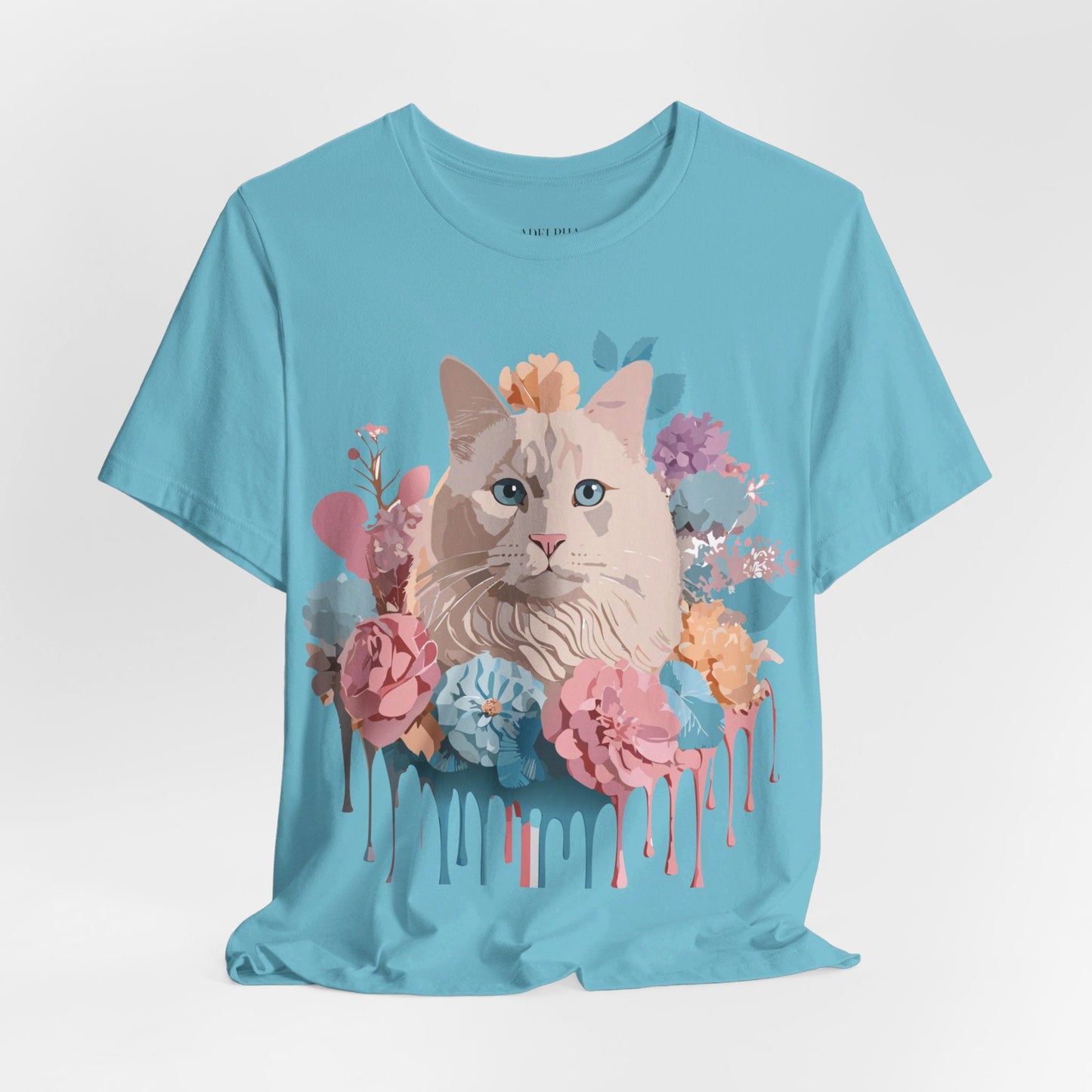 Cat Graphic Tee Unisex Short Sleeve Shirt With Vintage Art Adelpha