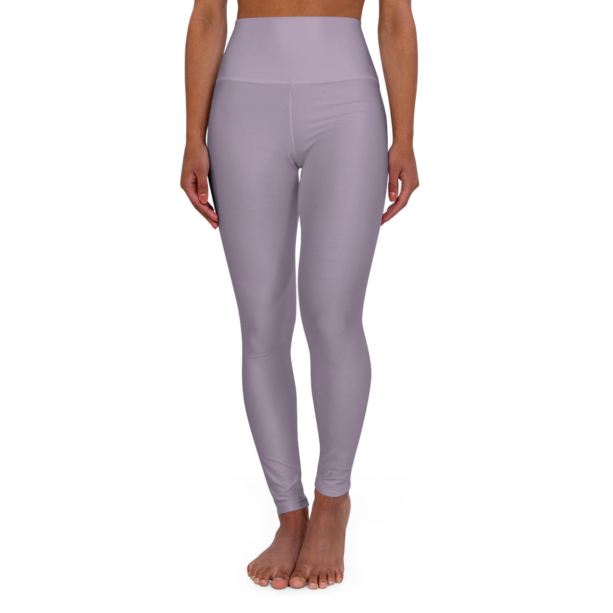 Dusty Rose Fog Color High-Waist Yoga Leggings Women's Seamless Poly-Span Stretchy Pants XS-2XL