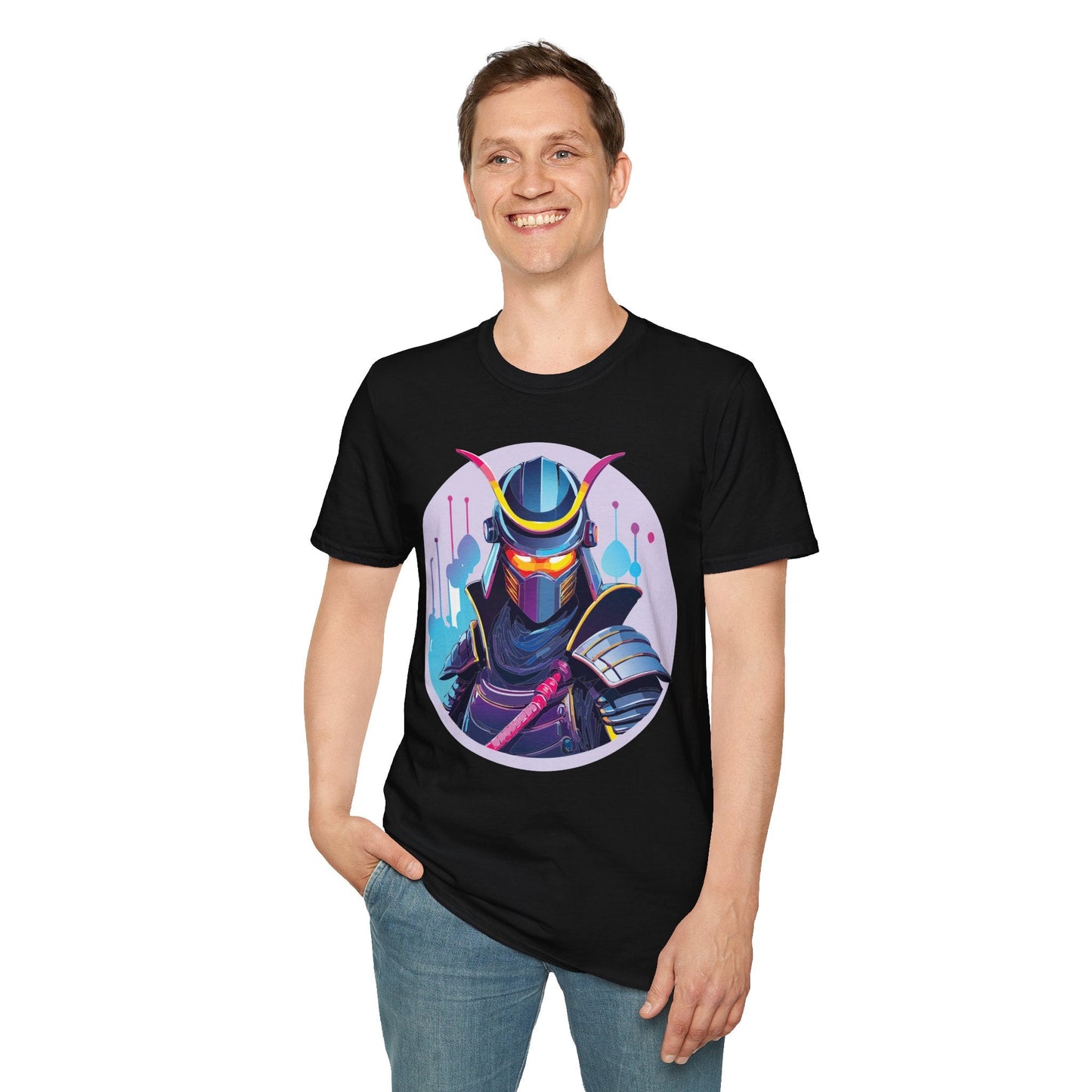 Unisex Samurai Shirt Gildan Softstyle Tee Hundred Percent Ring Spun Cotton Comfort