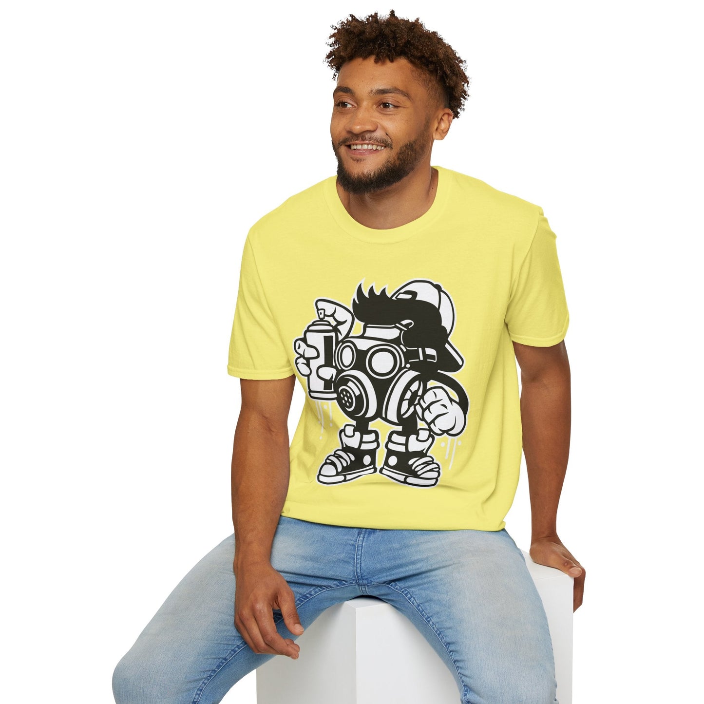 Cartoon T Shirt Unisex Animation Tee Funny Art Design Gildan Softstyle 64000 Ring Spun Cotton
