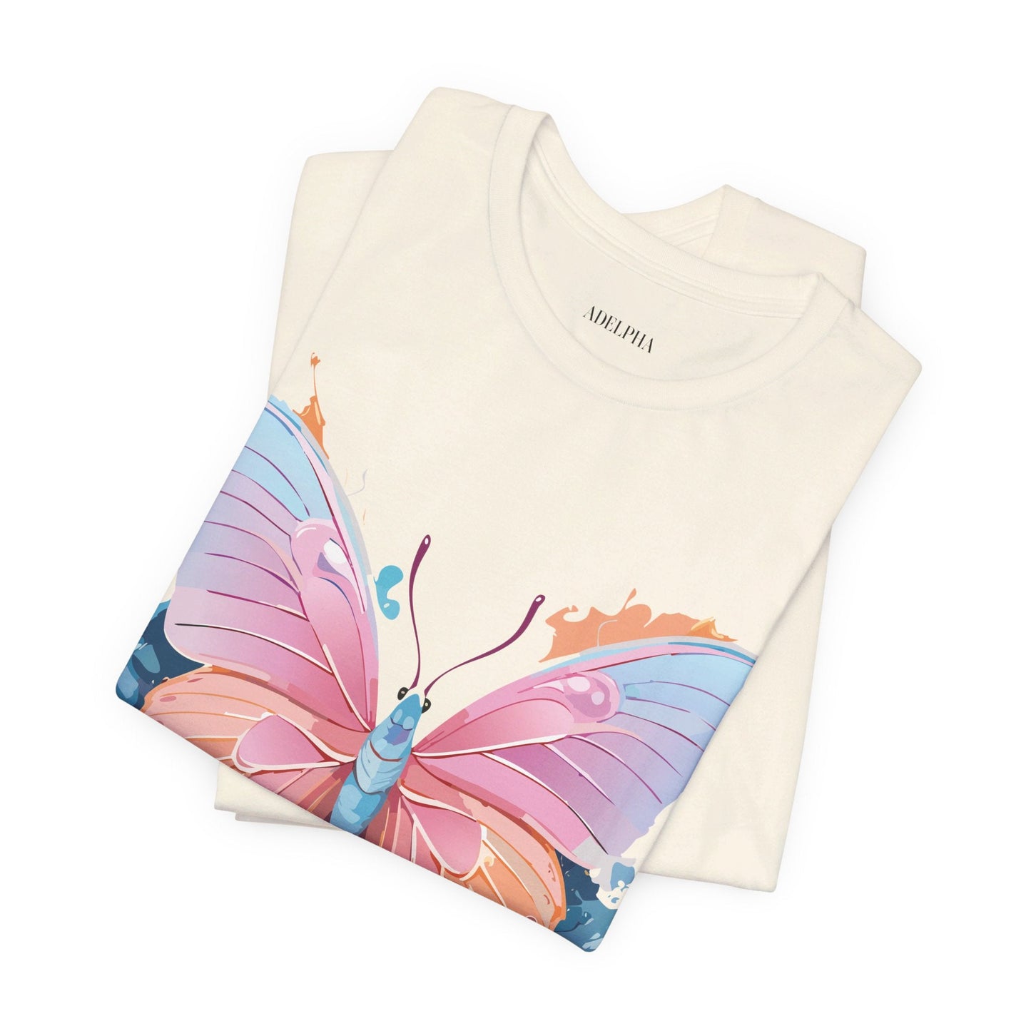 Butterfly Graphic Tee Unisex Short Sleeve Adelpha Vintage Art Shirt