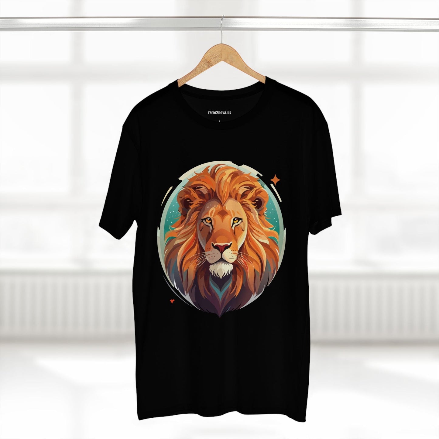 Unisex Lion Shirt With Original Art Design Premium Cotton Tee By Retro2Nova For Soft Breathable Everyday Comfort