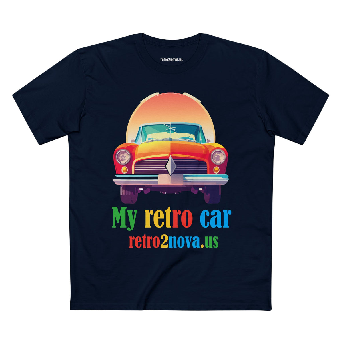 Retro Car Vintage Graphic Tee Staple Unisex 100 Cotton Tee Shirt - RC-10