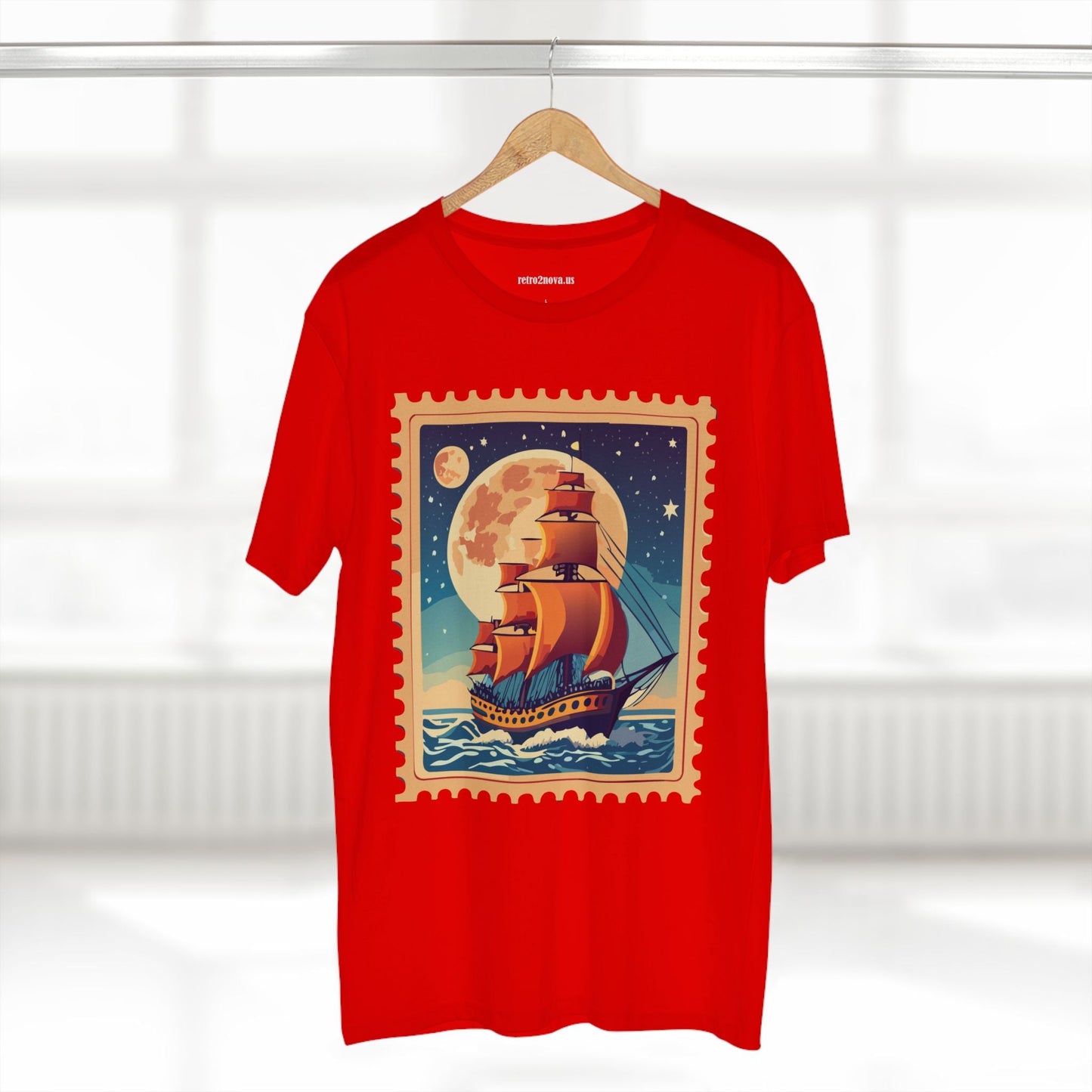 Postage Stamp Shirt Unisex Premium Cotton Tee With Original Art Design Retro2Nova