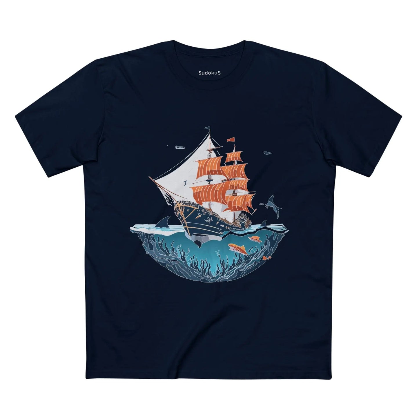 Ocean Coast Graphic Unisex 100 Cotton Staple Tee 25