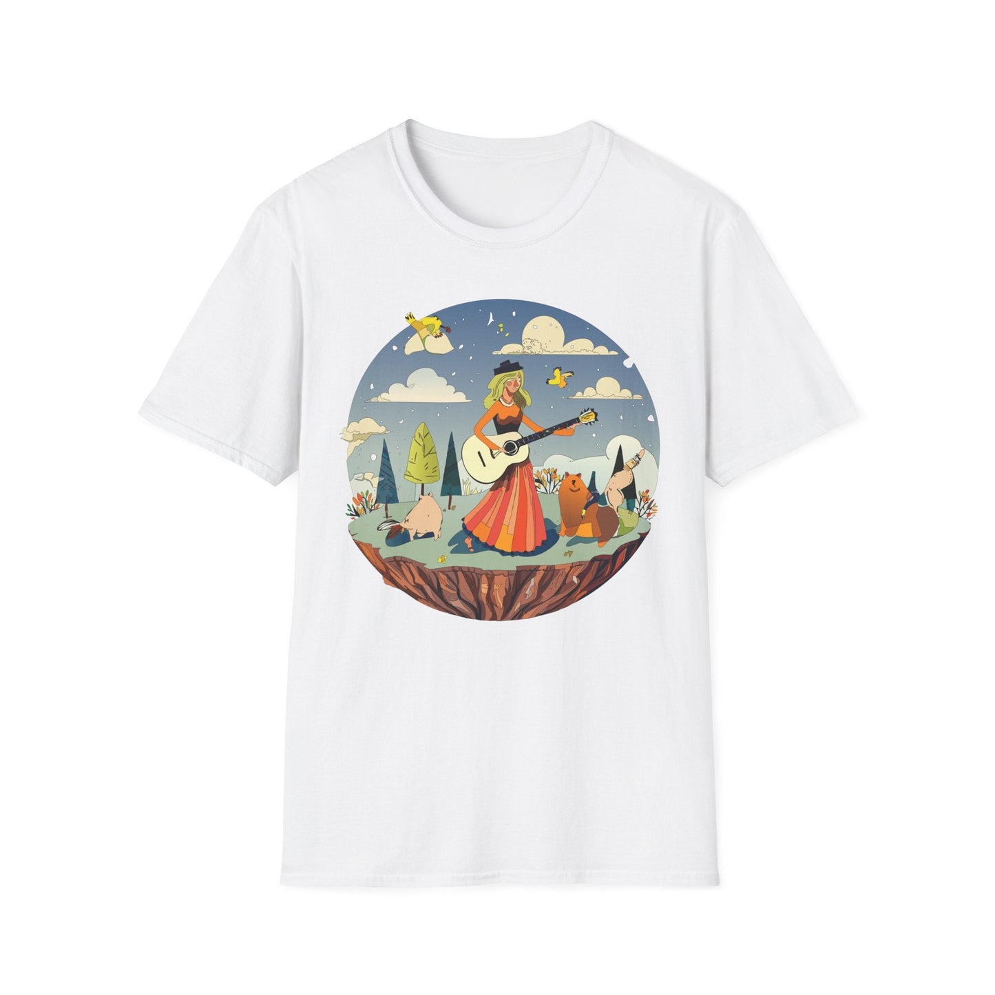 Womens Graphic T Shirt Art Design Tee Unisex SoftStyle Gildan 64000 100 Percent Cotton