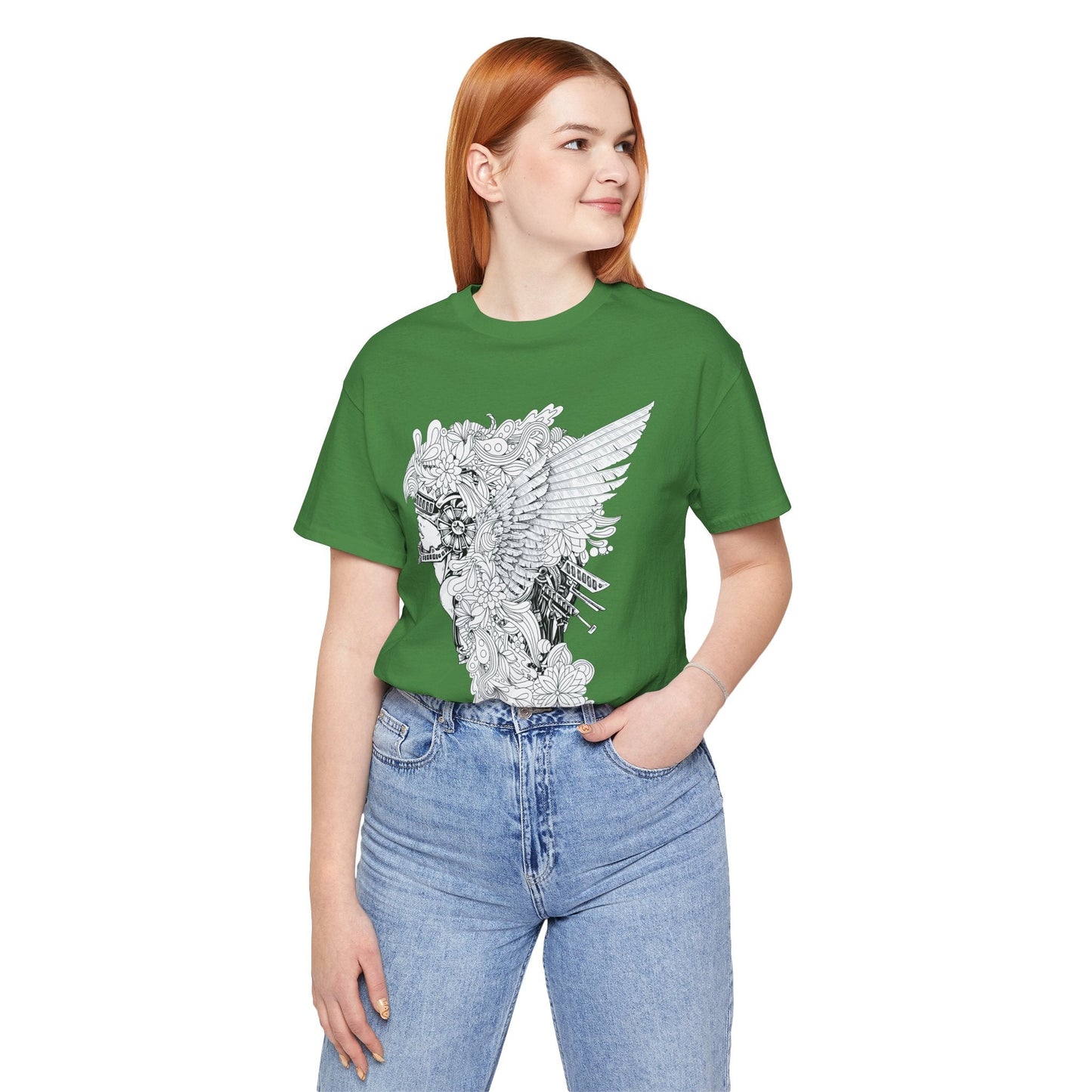 Eagle Illustration Graphic Unisex Cotton T-Shirt r26