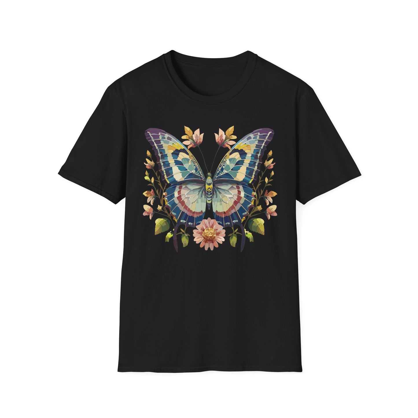 Butterfly Shirt Unisex T Shirt With Monarch Design Gildan Softstyle 64000 Ring Spun Cotton Tee