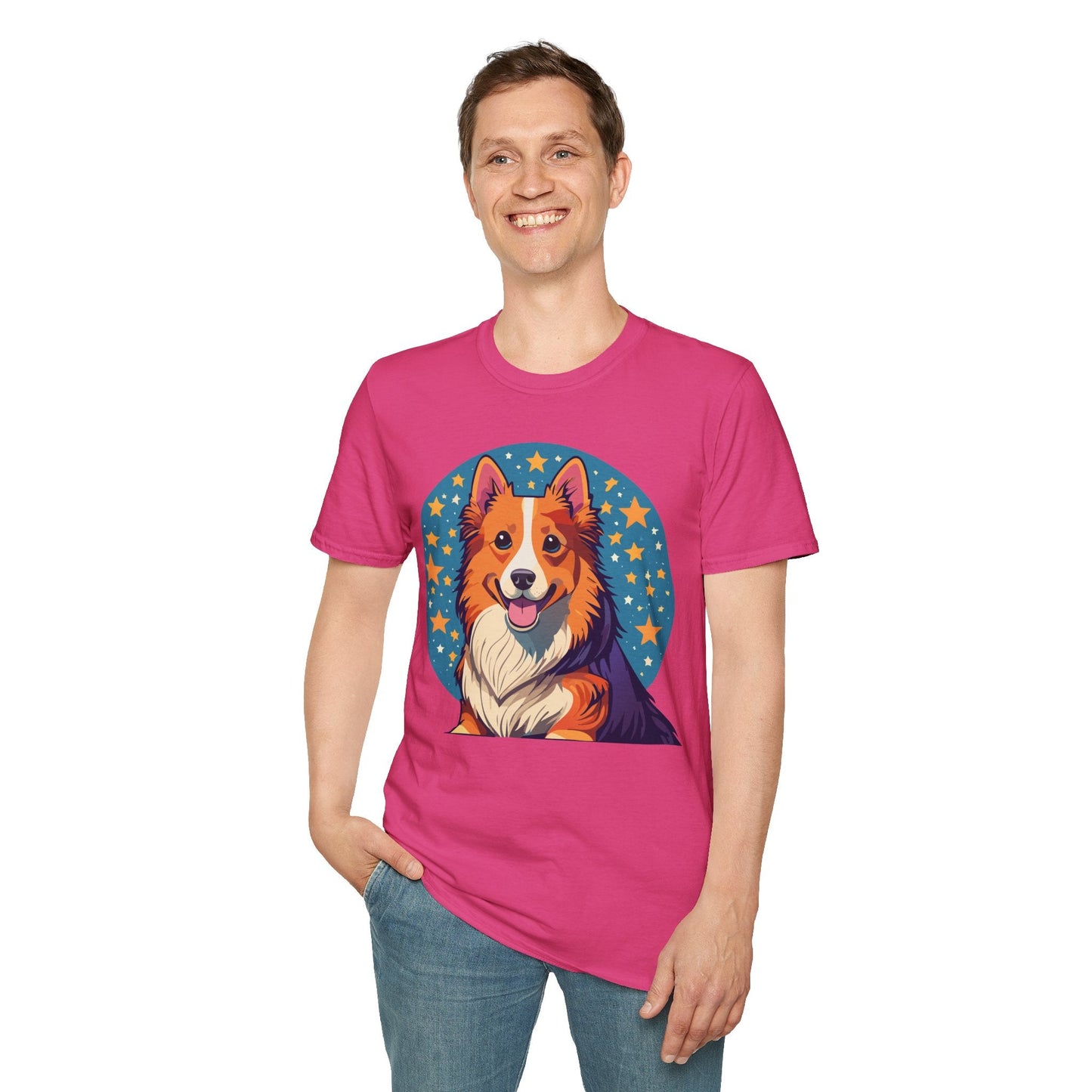 Unisex Dog Shirt Animal Print Tee Gildan Softstyle 64000 Tee