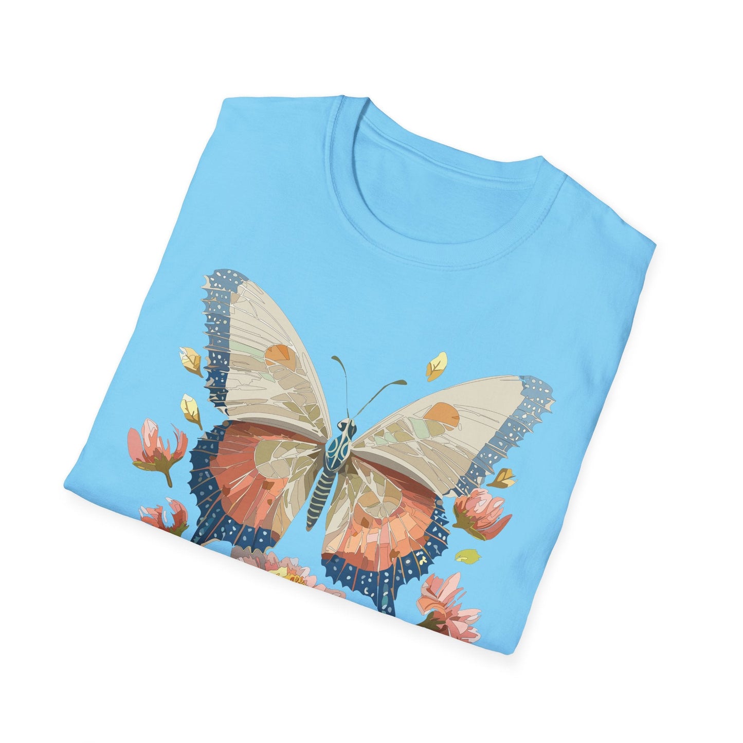 Butterfly Shirt Unisex Softstyle T Shirt Gildan 64000 100 Cotton Monarch Butterfly Gift