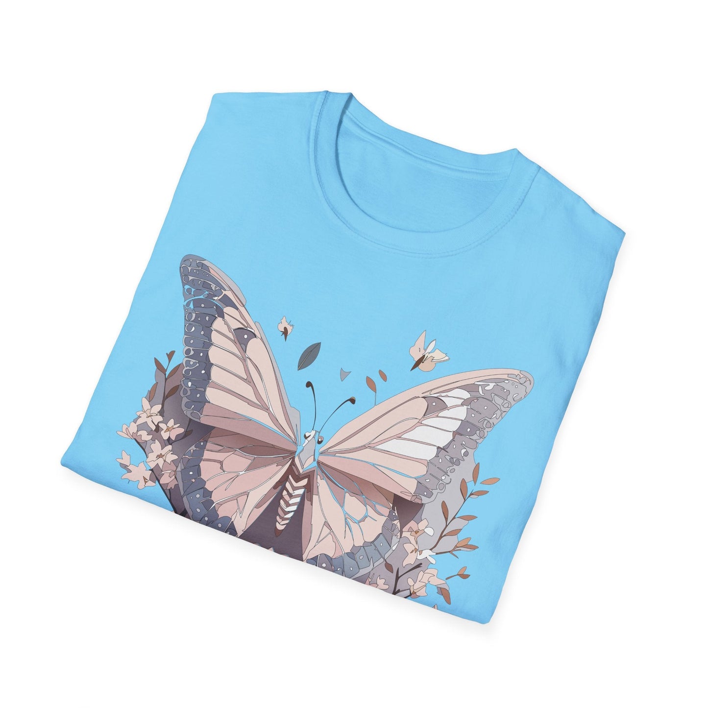 Butterfly Shirt Unisex Gildan Softstyle 64000 Monarch Butterfly Tee 100 Percent Ring Spun Cotton