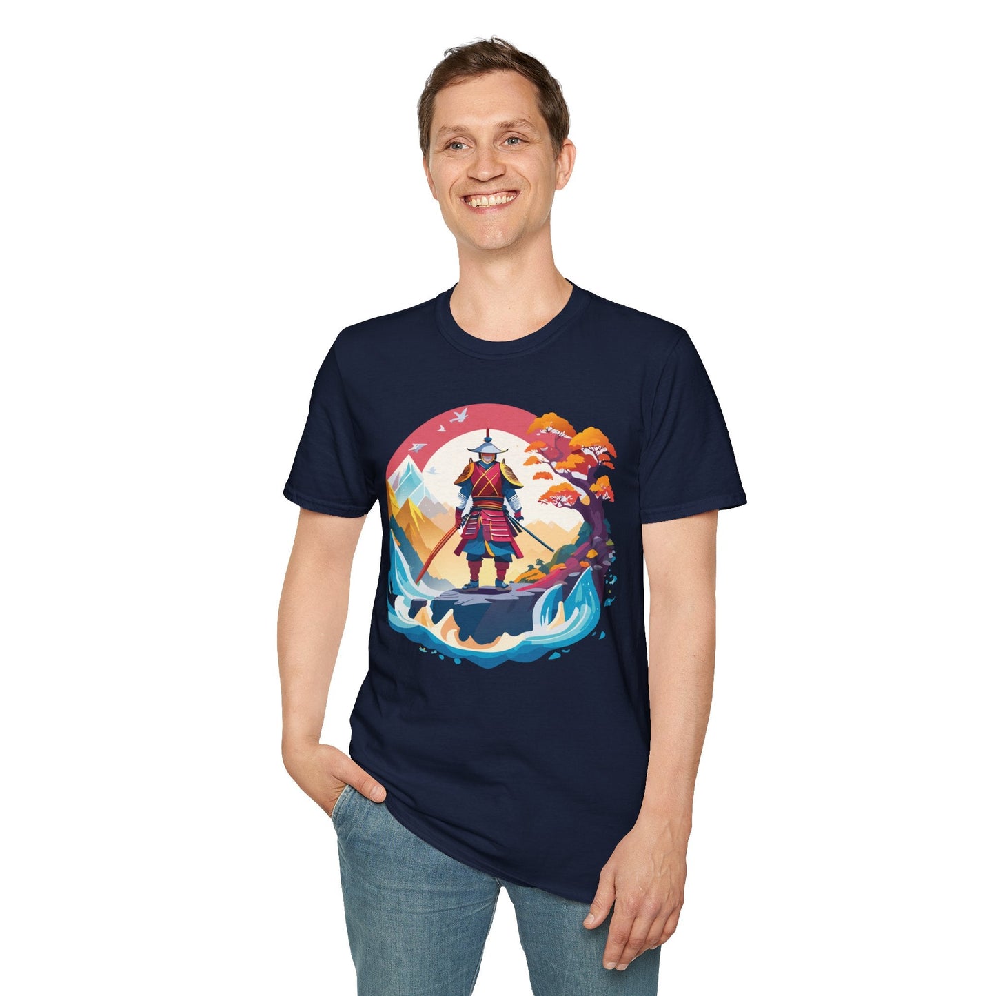 Samurai Shirt Gildan Softstyle 64000 Ring Spun Cotton Unisex Tee For Everyday Comfort