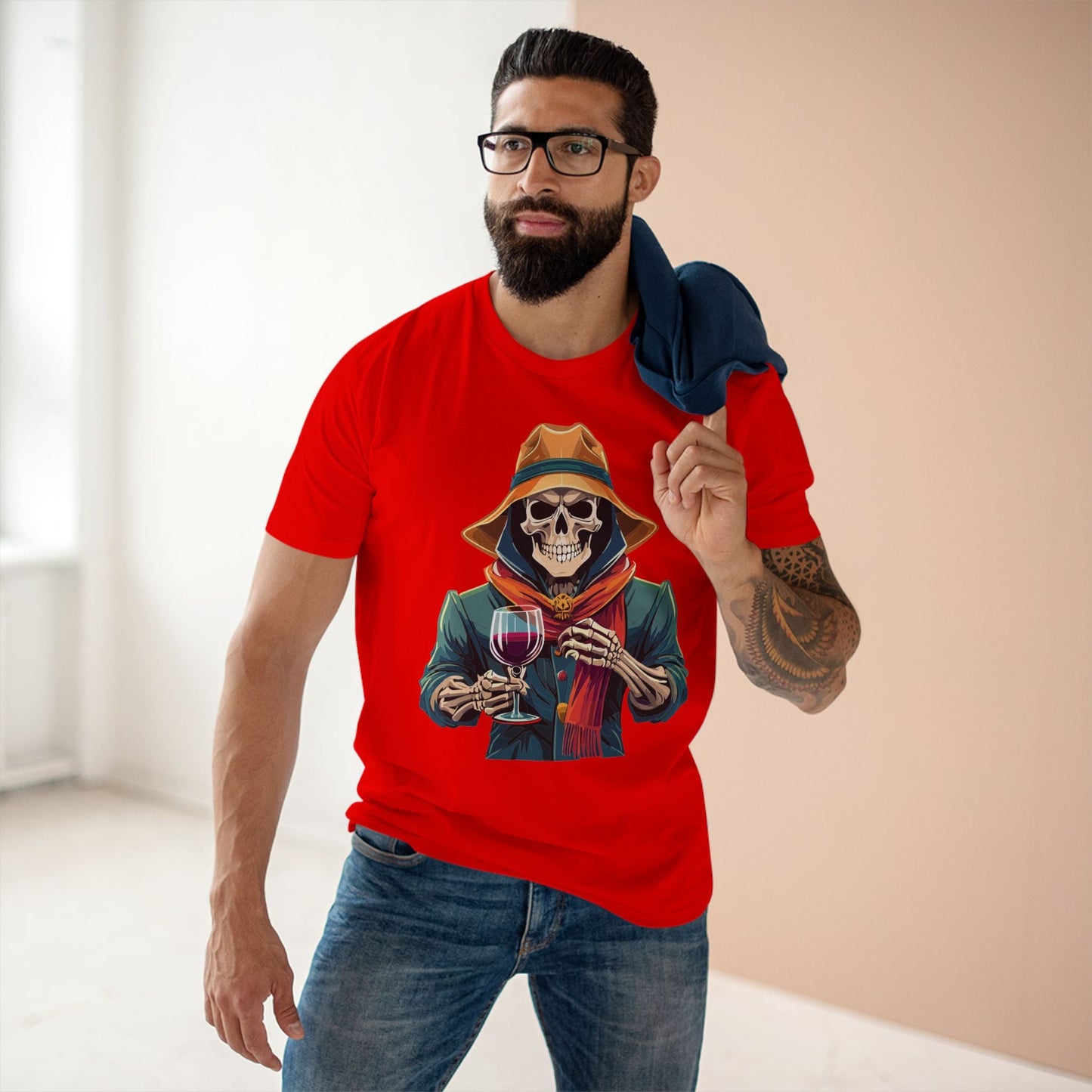 Skull Shirt Unisex Skeleton Tee Premium Cotton Art Design By Retro2Nova Original Artwork