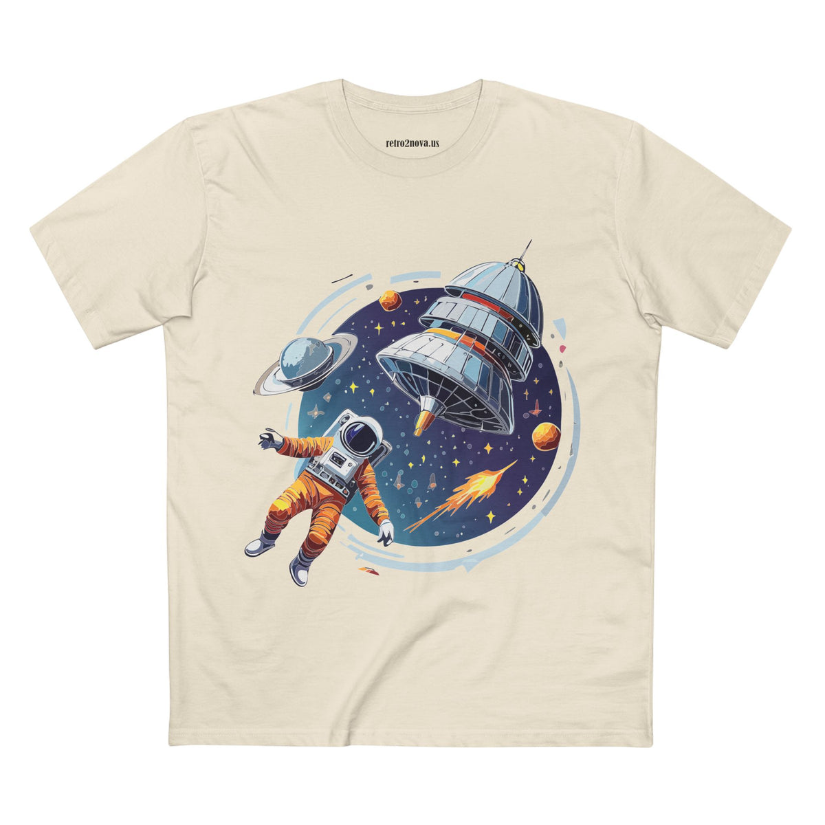 Cosmos Astronaut Graphic Tee Staple Unisex 100 Cotton Tee Shirt - CS-28