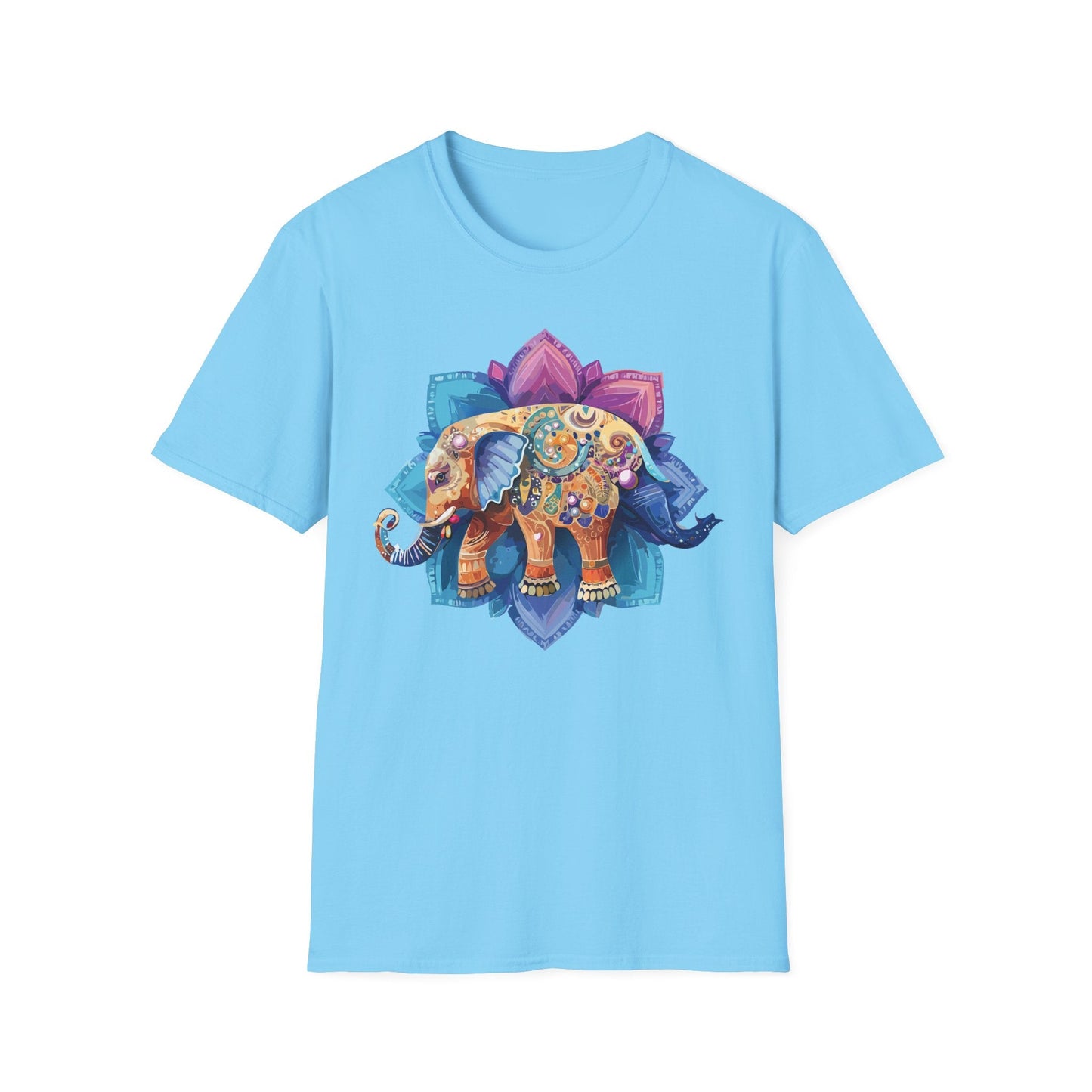 Unisex Elephant T Shirt Softstyle Gildan 64000 Cotton Tee For Animal Lovers And Collectors