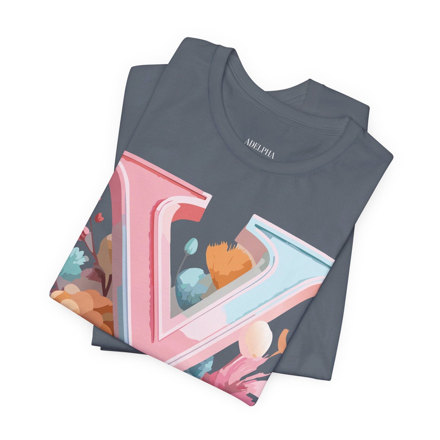 Letter Y Graphic Tee Unisex Short Sleeve Vintage Inspired Artwork Adelpha Premium