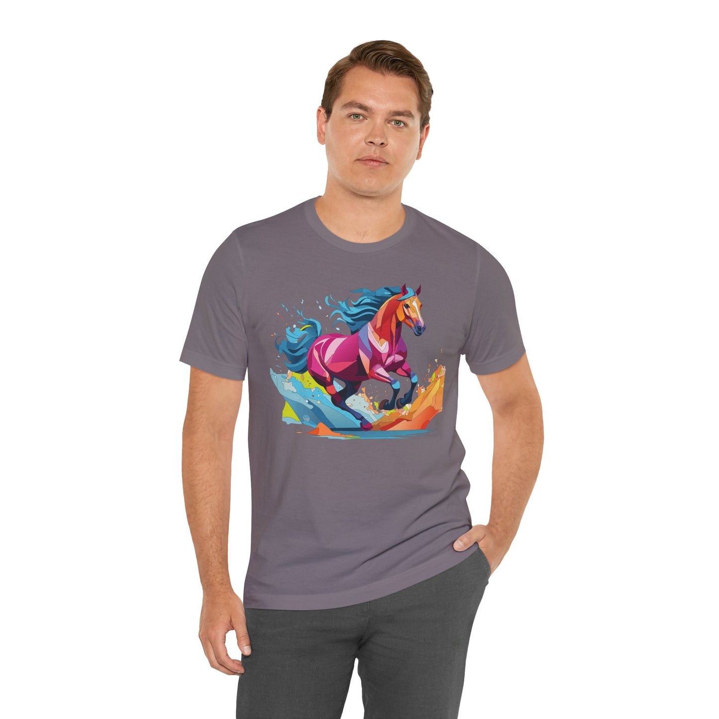 Unisex Animal Tee Shirt With Wild Animals Art Design Short Sleeve Casual Wear Everyday