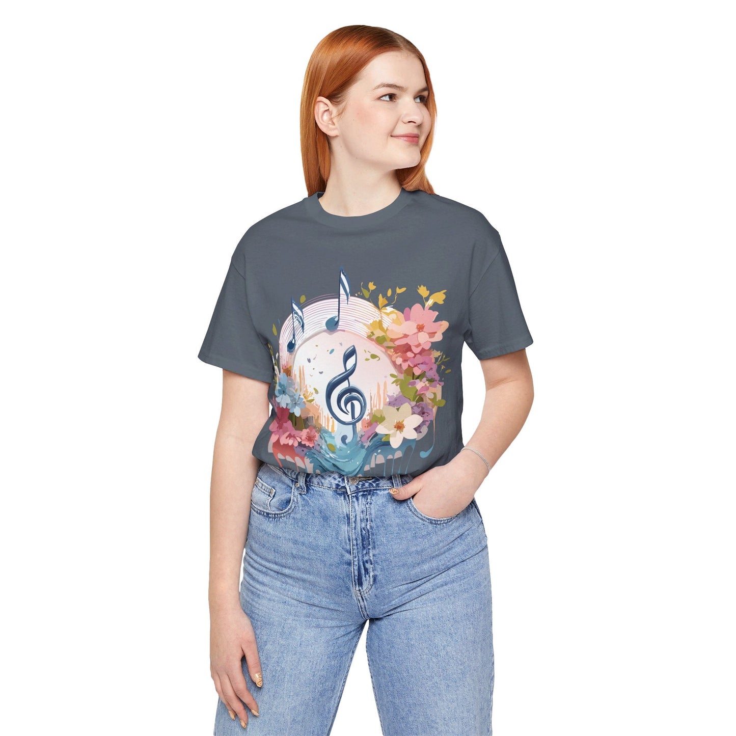 Adelpha Graphic Music T Shirt Unisex Jersey Short Sleeve Tee With Vintage Artwork
