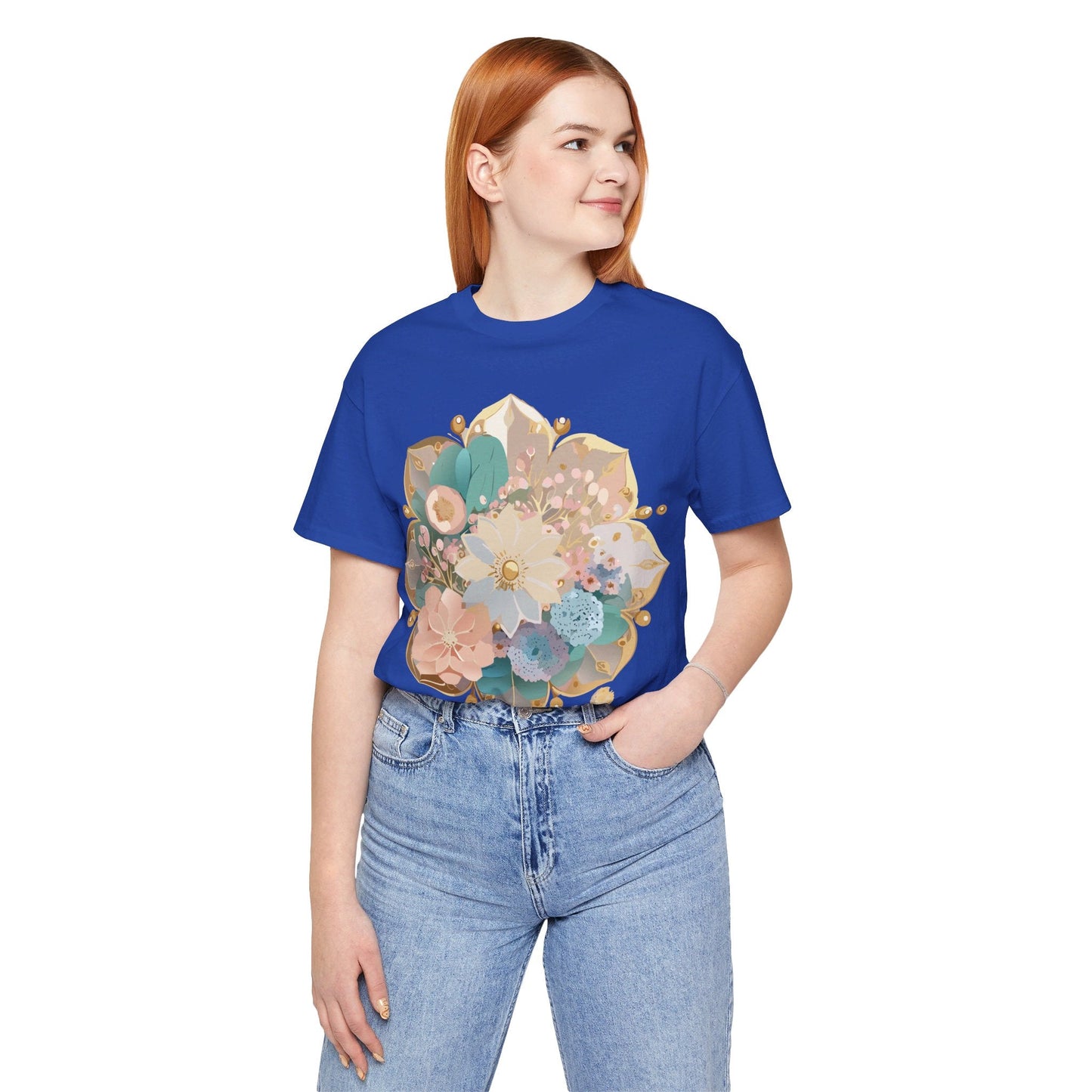 Mandala Graphic Unisex 100 Cotton Vintage Floral Artwork Tee 14