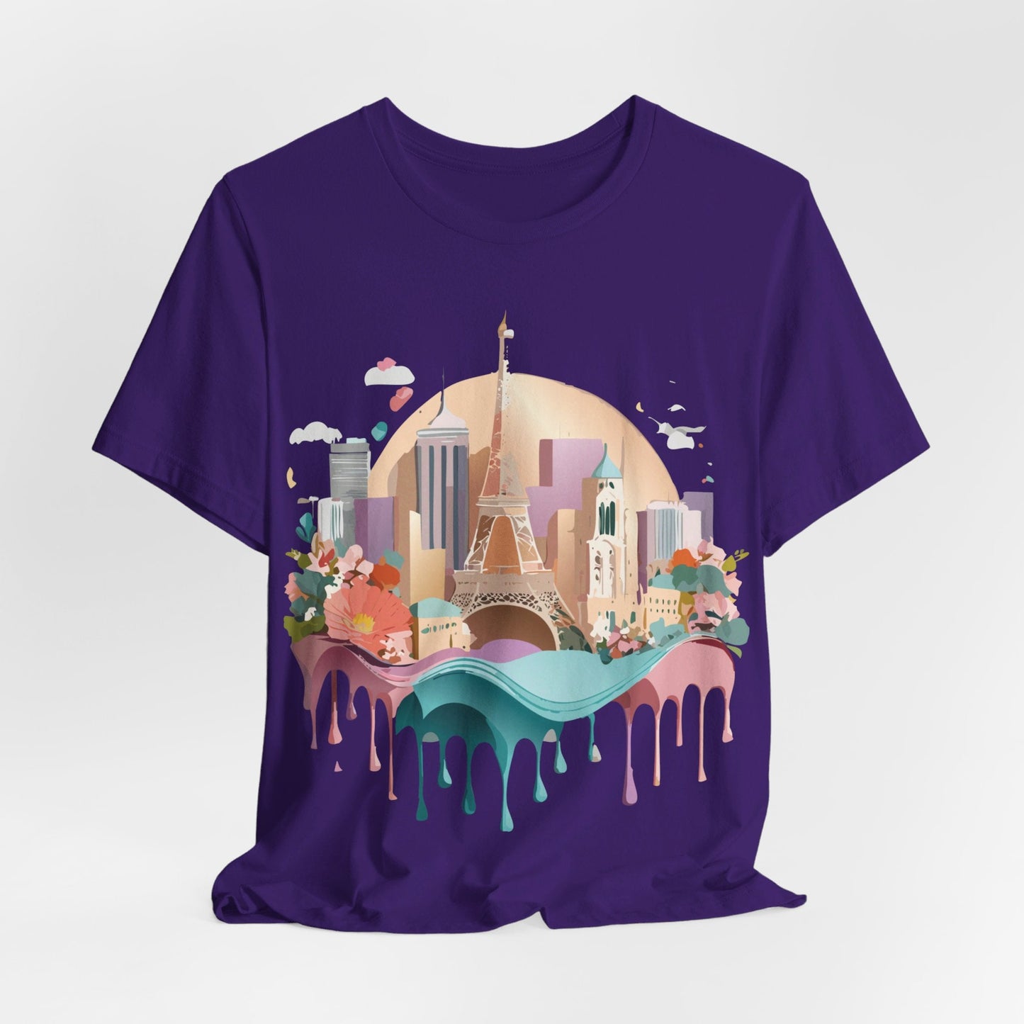 Adelpha Paris Graphic Tee Unisex Short Sleeve Shirt With Vintage Art Design Apparel