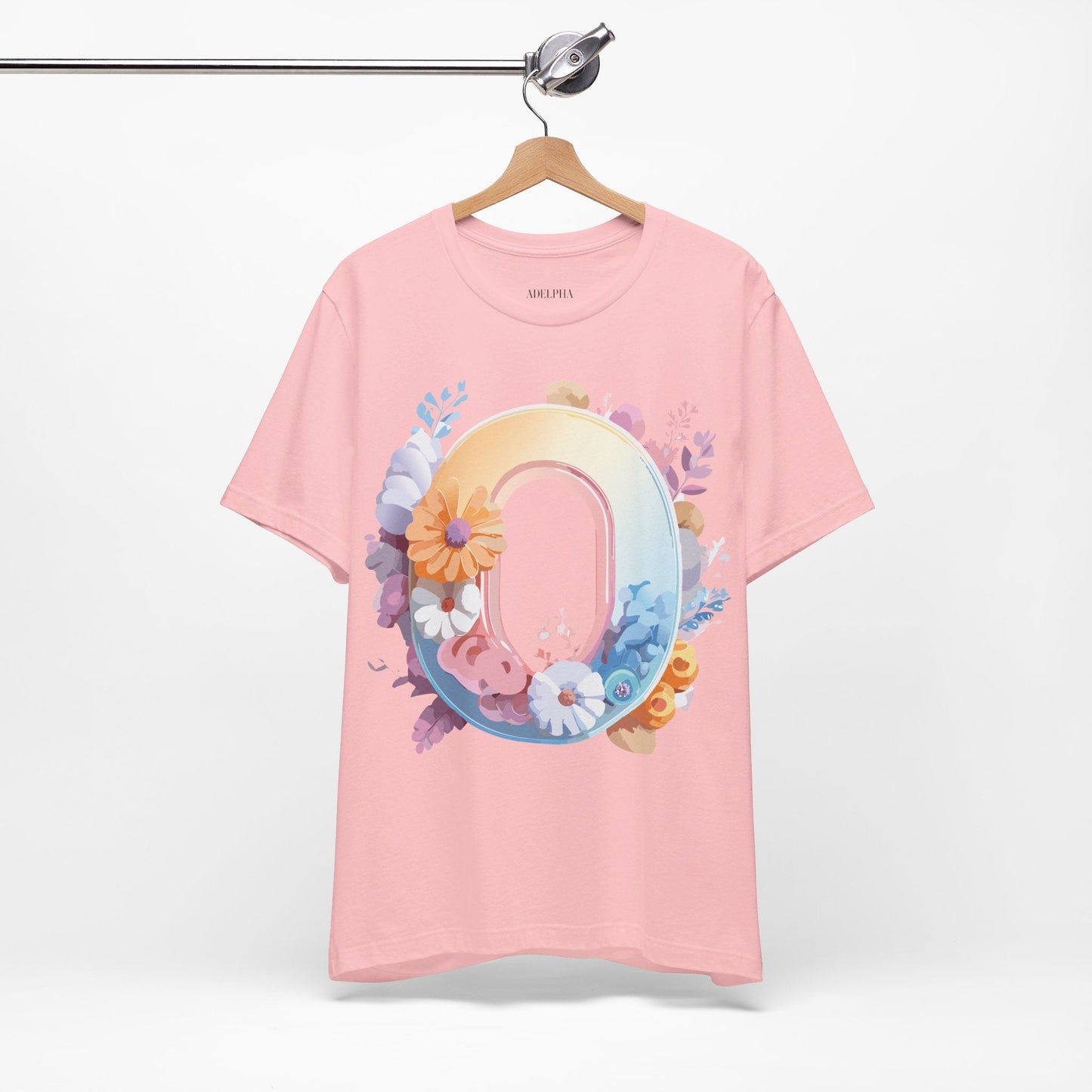 Letter O Graphic Tee Unisex Shirt Adelpha Vintage Inspired Art Design Short Sleeve