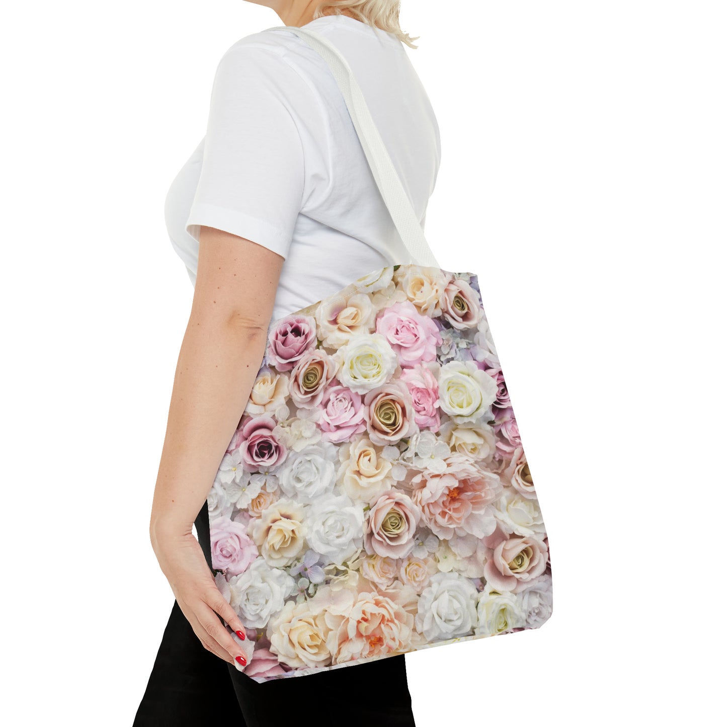 Canvastasche mit floralen Prints 