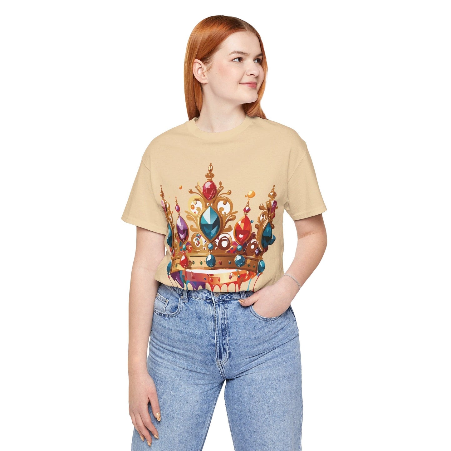Adelpha Vintage Inspired Graphic Tee Crown Shirt Unisex Short Sleeve Art Design Edition