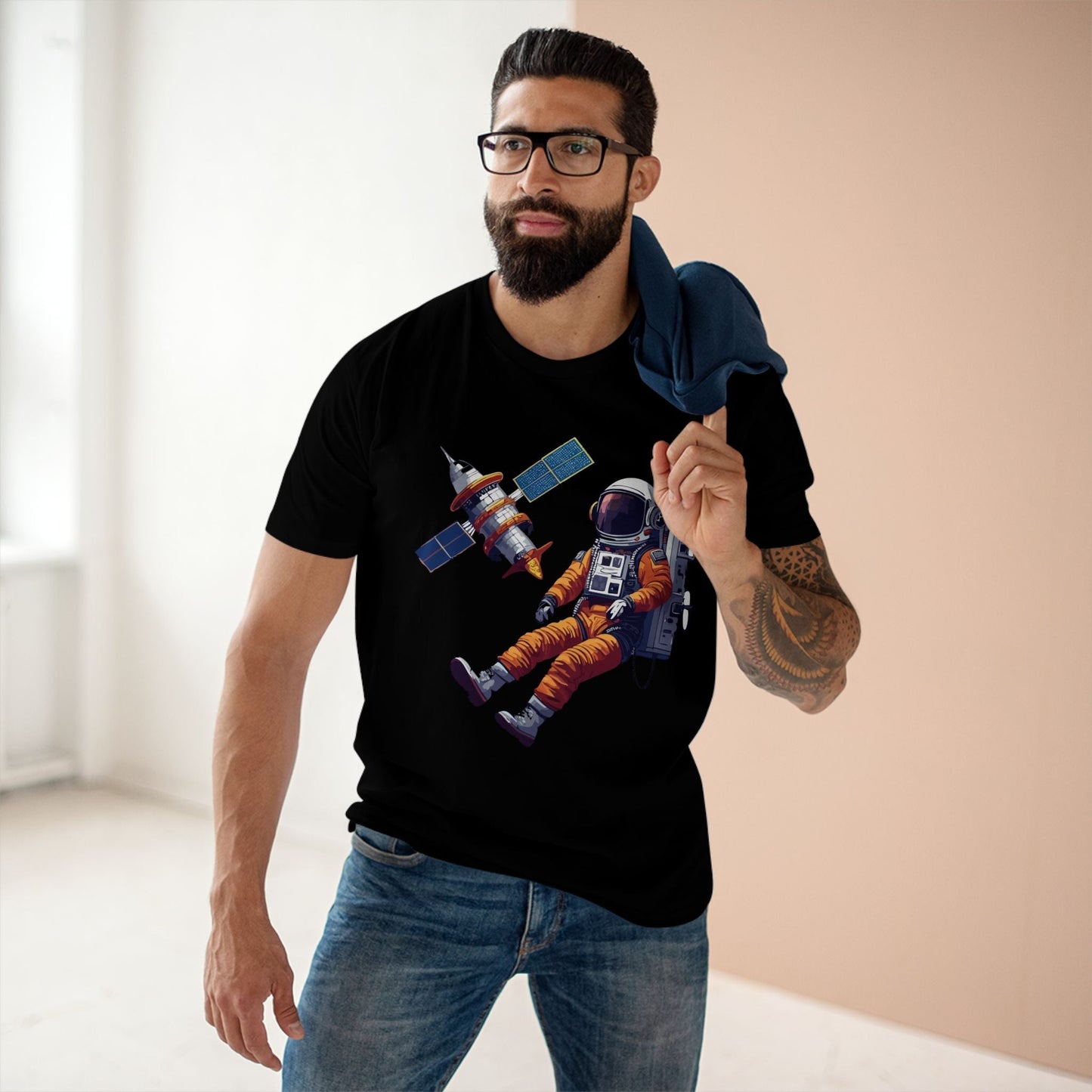 Cosmos Astronaut Shirt CS37 Unisex Premium Cotton Original Art Tee Retro2Nova Edition