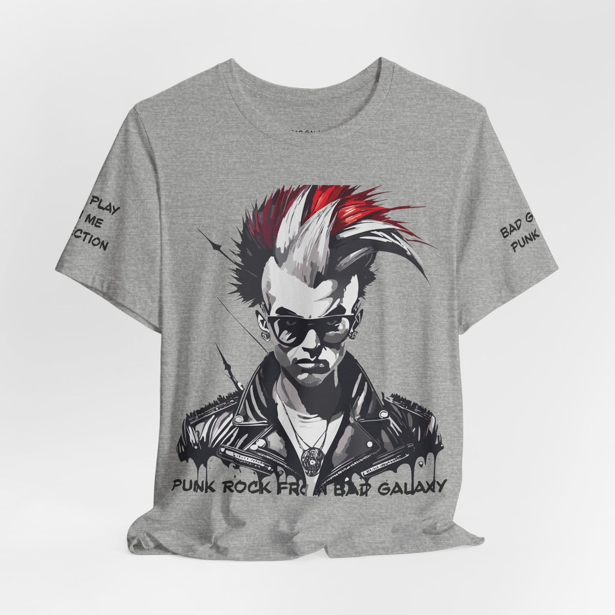 Punk Rock Graphic Unisex Cotton Bella+Canvas Tee with Art Design b25