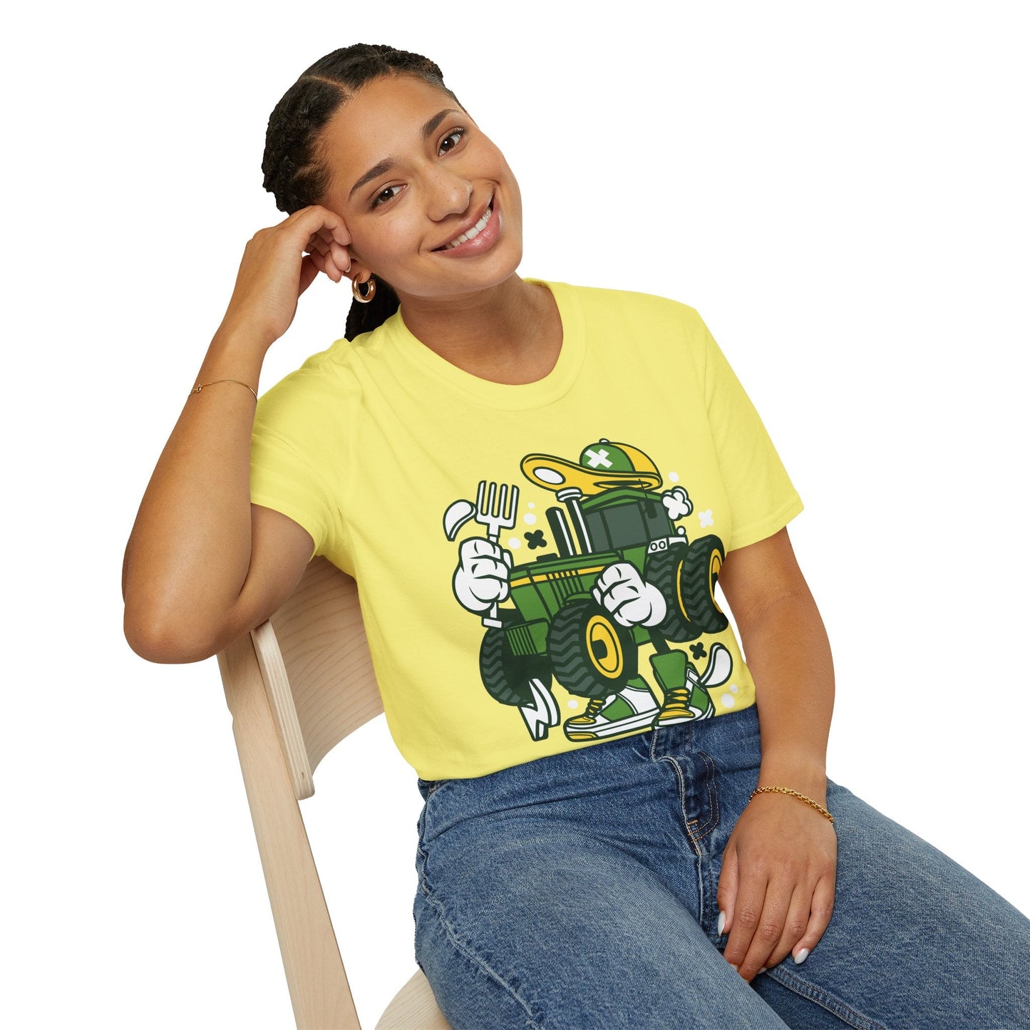 Cartoon T Shirt Animation Tee Funny Design Unisex Softstyle Cotton Shirt 64000 Comfort