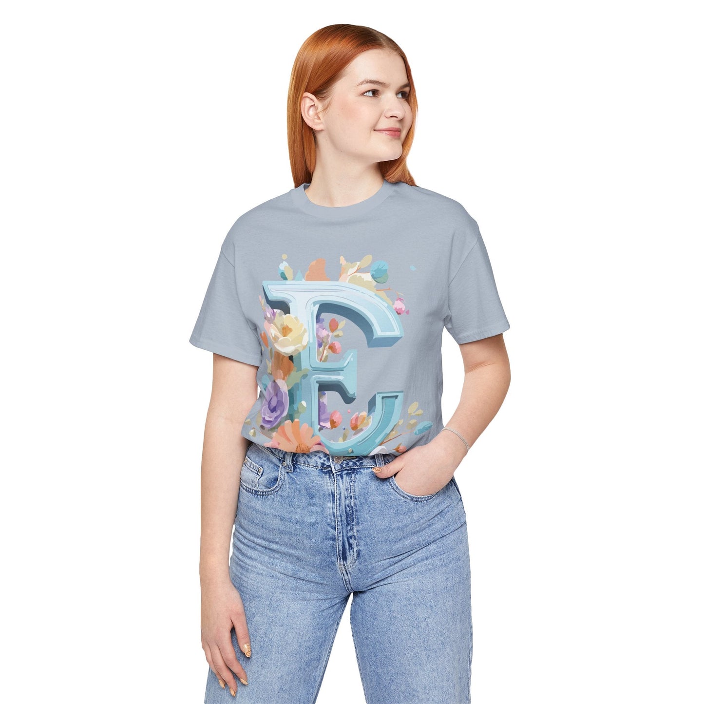 Unisex Letter E  Graphic Tee Featuring Vintage Inspired Artwork Collection