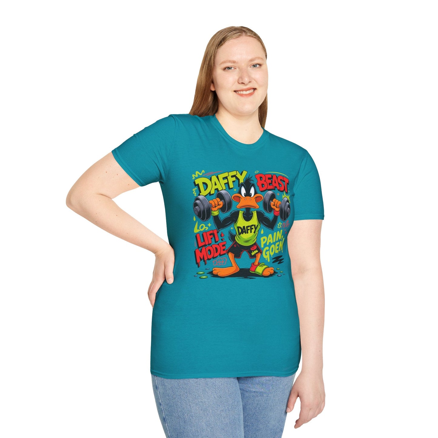 Cartoon T Shirt Funny Animals Print Unisex Animation Tee Gildan Softstyle 64000