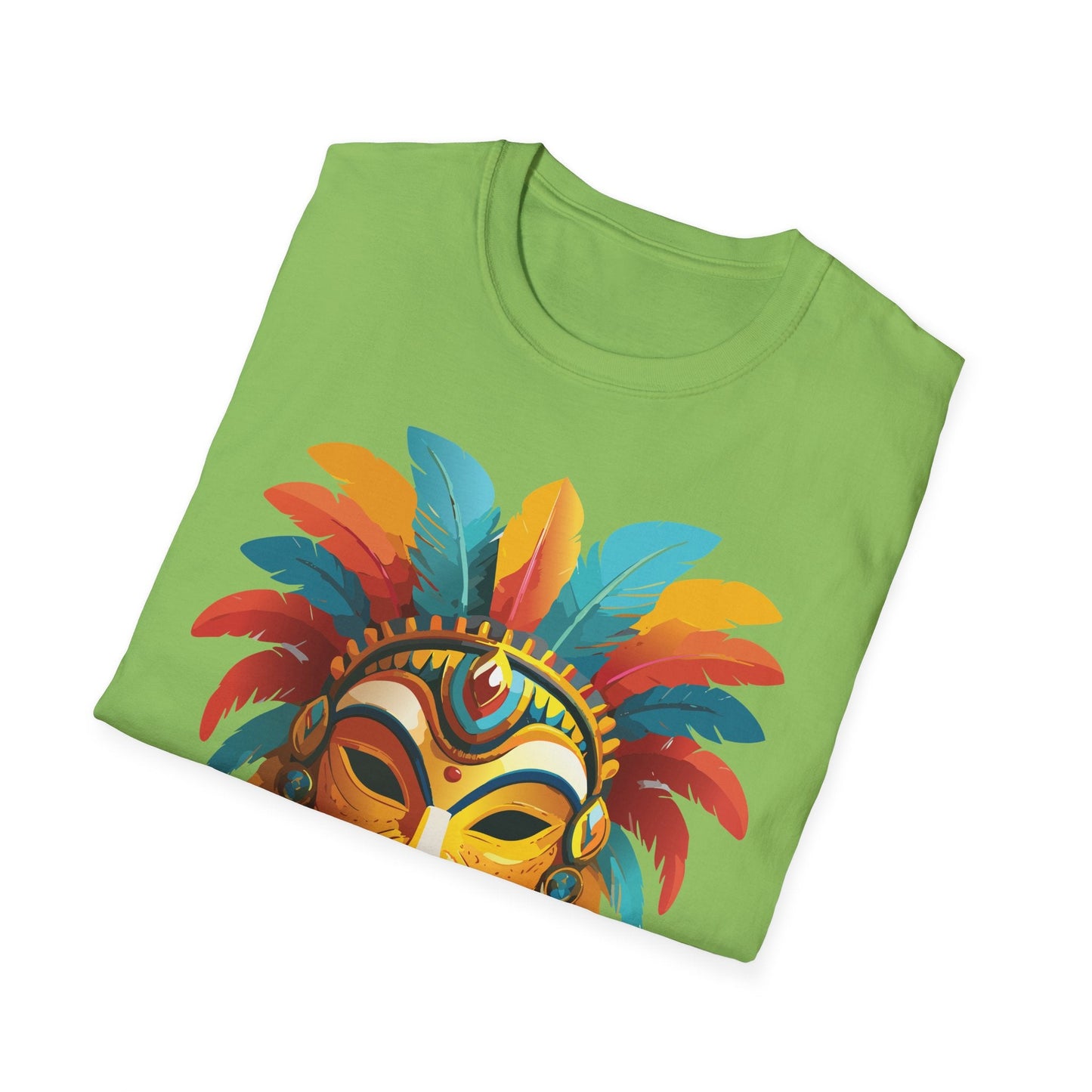 Mask Tee Shirt Unisex Masquerade Design Gildan Softstyle 100 Percent Cotton Tee for Everyday Comfort