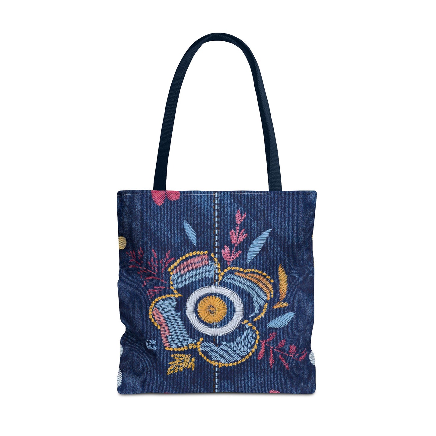 Denim Fabric Imitation Print Unisex Canvas Bag Poly Spun 3 Sizes Tote Bag 159-9