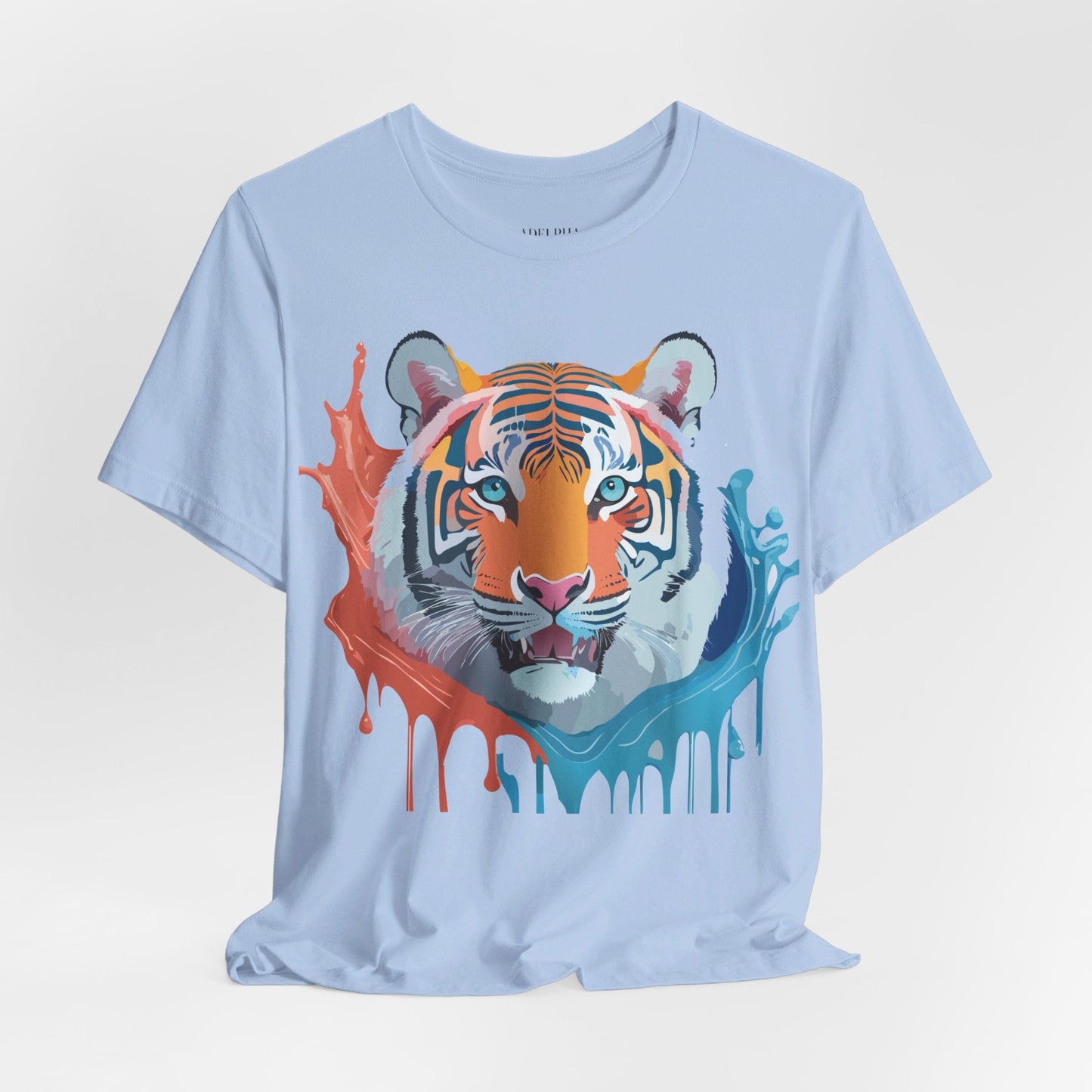 Tiger Graphic Unisex 100 Cotton Vintage Art with Animal Tee 22