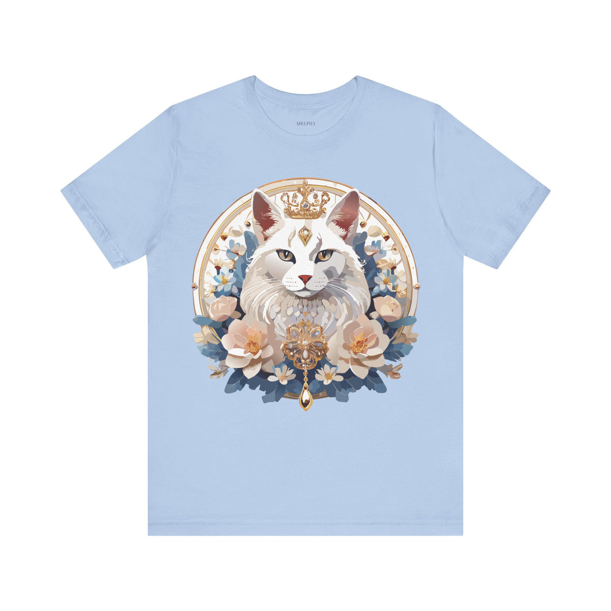 Medallion Graphic Unisex Cotton Bella+Canvas Tee with Floral Art Design m61