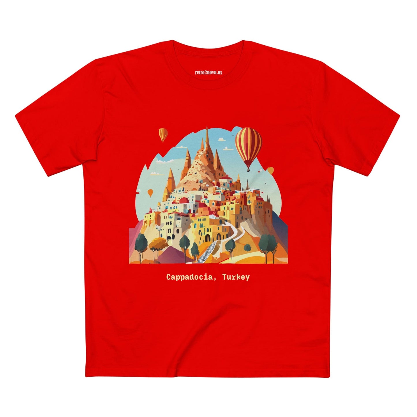 Travel Shirt Cappadocia Shirt Tourist Shirt Unisex Premium Cotton Tee Original Art Design Retro2Nova