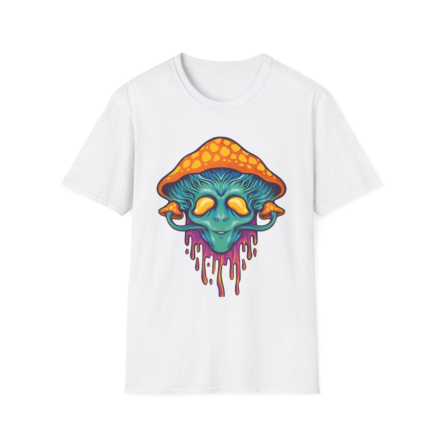 Mashroom T Shirt Unisex Funny Mushroom Design Tee 100 Percent Cotton Softstyle Collection