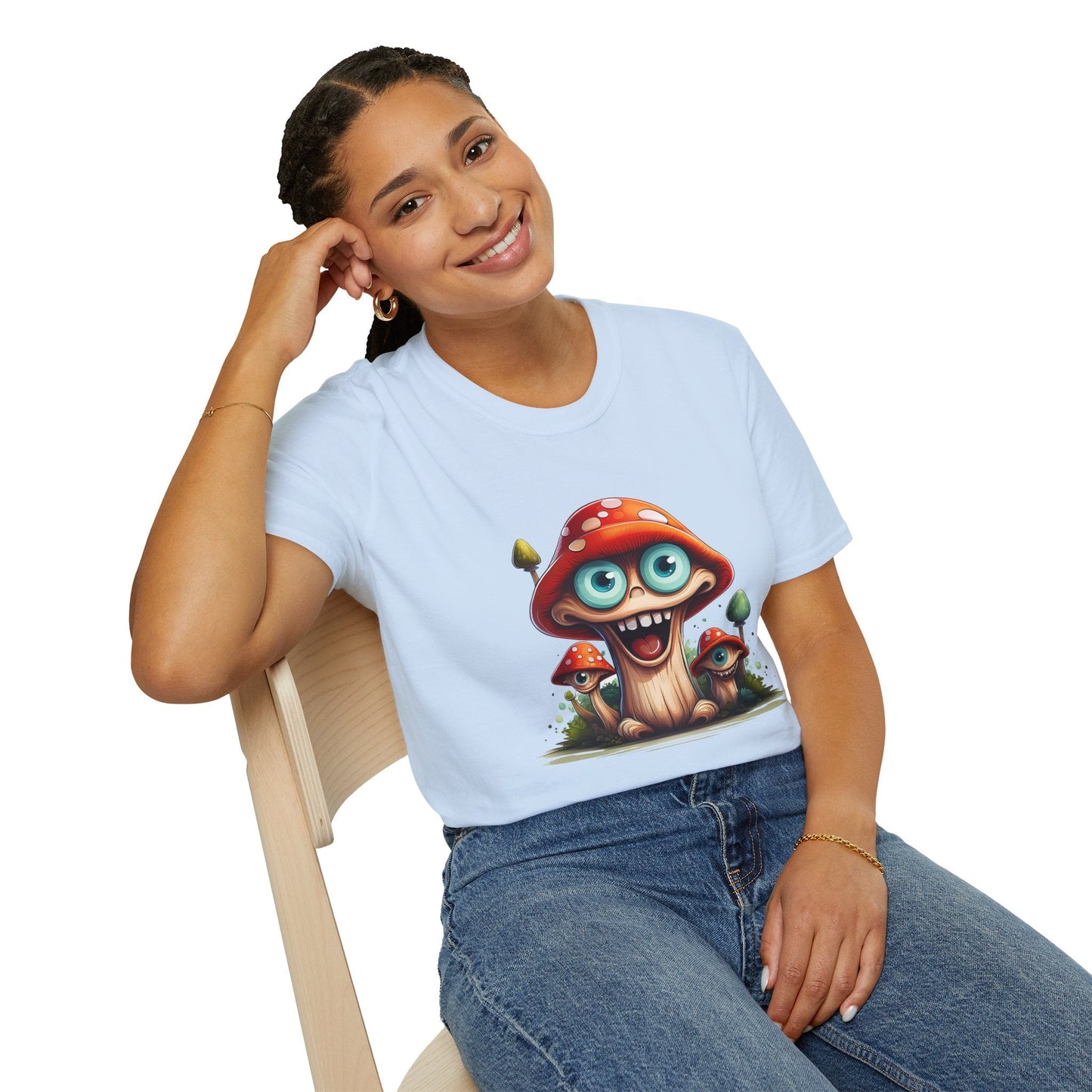 Mashroom Tee Shirt Unisex Funny Mushroom Design Softstyle Tee One Hundred Percent Ring Spun Cotton