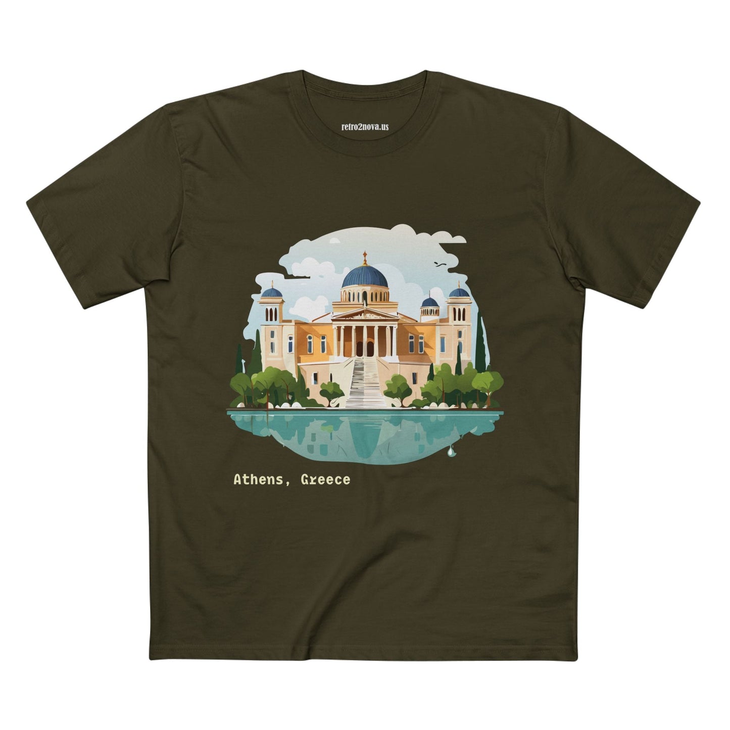 Greece Travel Shirt Unisex Tourist Tee Premium Cotton With Original Art Design Retro2Nova