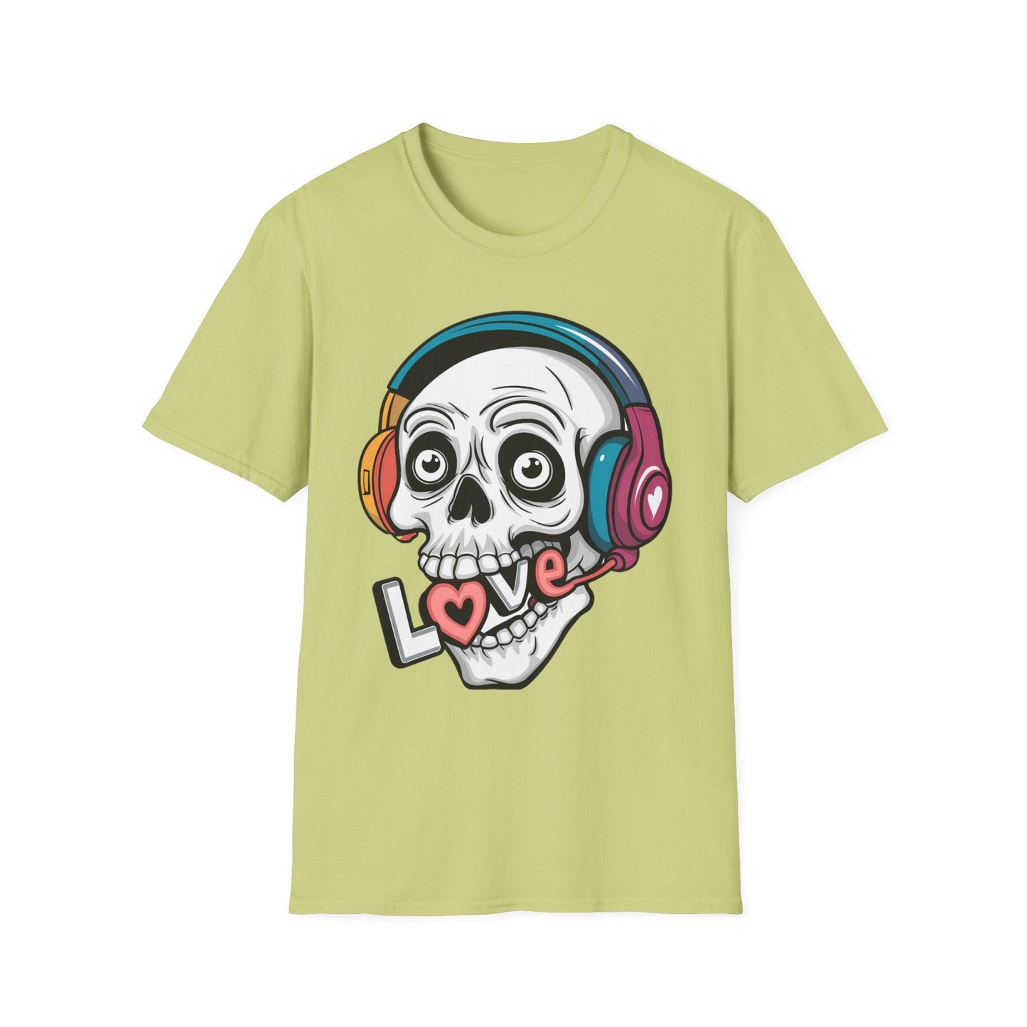Skull Tee Shirt Unisex Skeleton Shirt With Skull Artwork Gildan Softstyle Cotton Tee