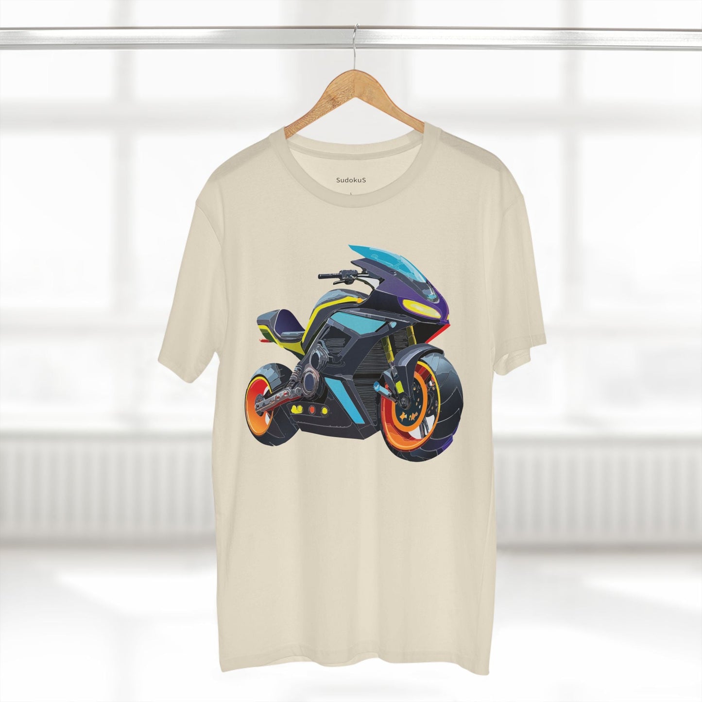 Moto Bike Graphic Unisex 100 Cotton Staple Tee 27