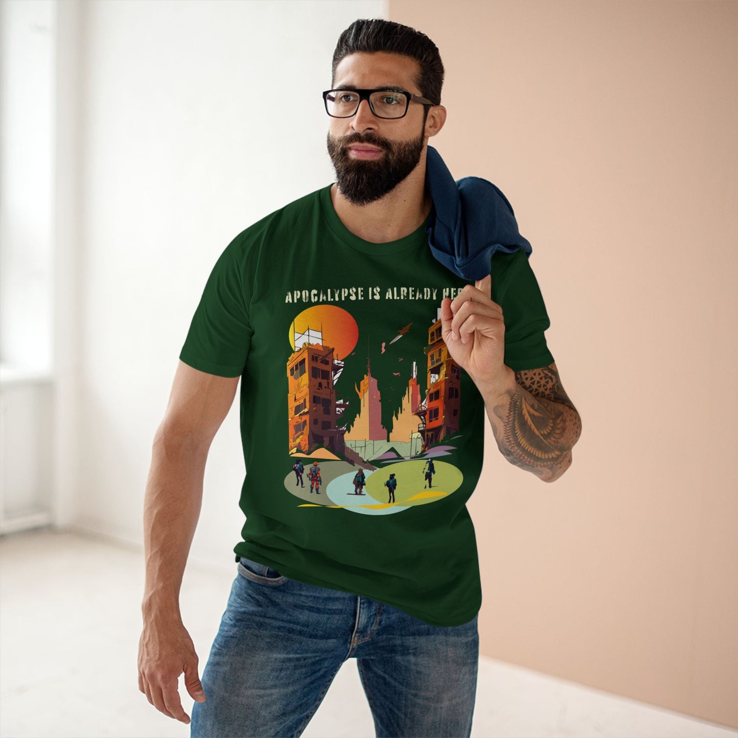 Cataclysm Doomsday Shirt Unisex Premium Cotton Tee With Original Art Design From Retro2Nova