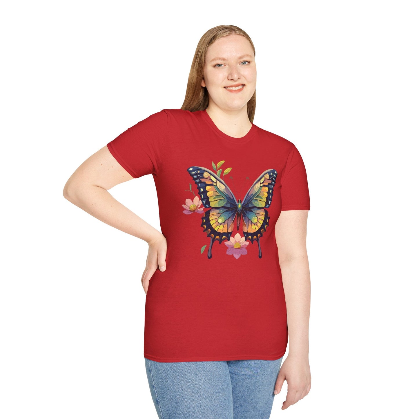 Butterfly Shirt Unisex Monarch Butterfly T Shirt Softstyle Cotton Tee One Hundred Percent Ring Spun