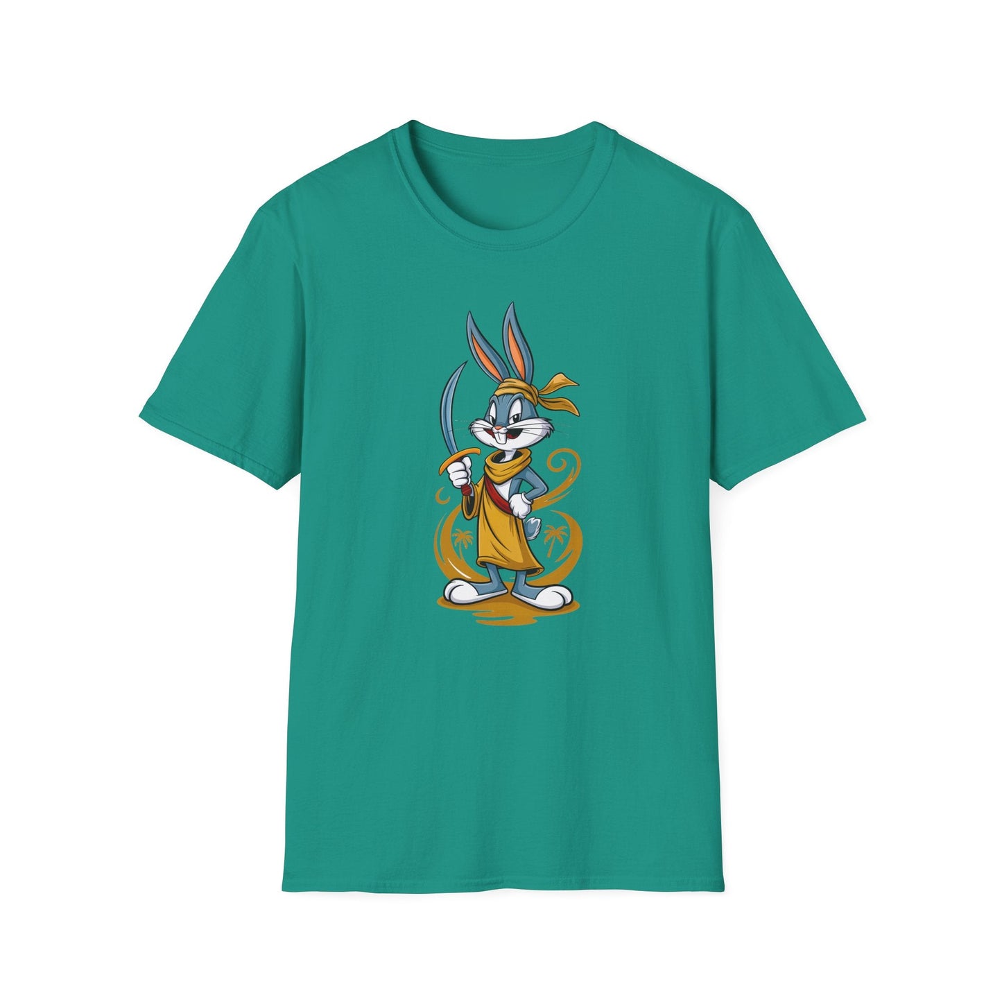 Bugs Bunny T Shirt Unisex Short Sleeve Cartoon Graphic Animation Gildan Softstyle 64000