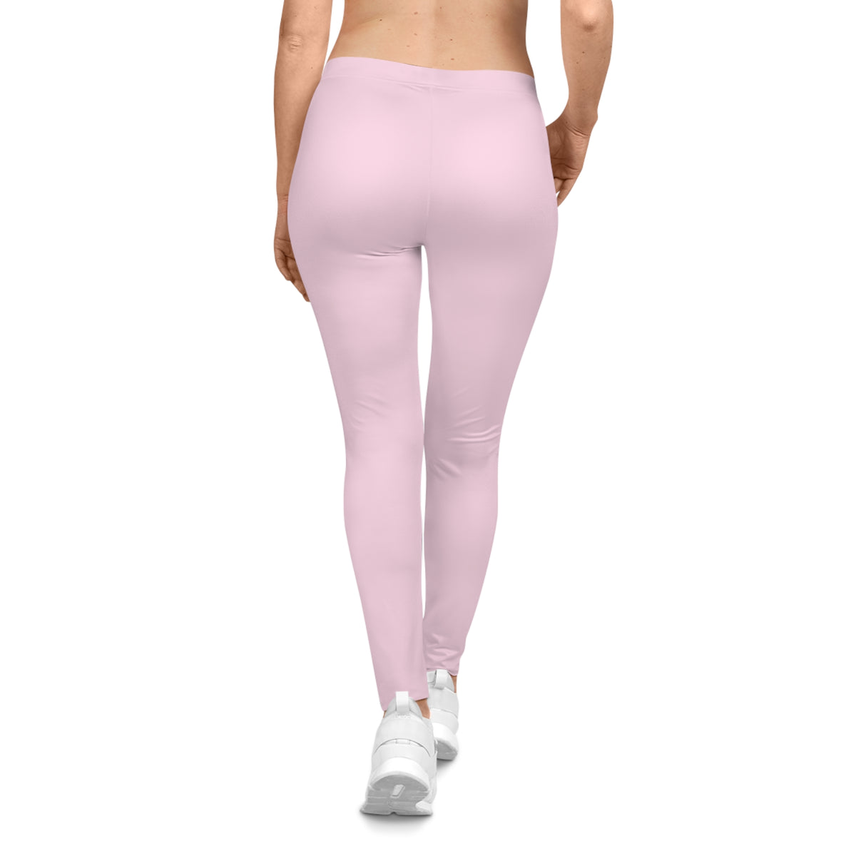 Petal Frost Pink Color Women's Poly-Span Casual Leggings XS-2XL