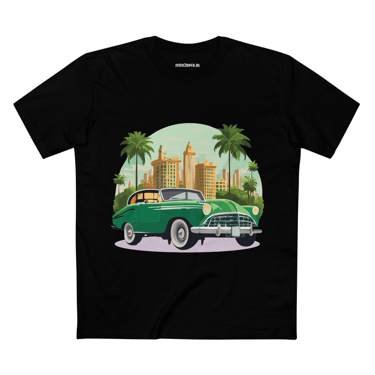 Retro Car Vintage Graphic Tee Staple Unisex 100 Cotton Tee Shirt - RC-18